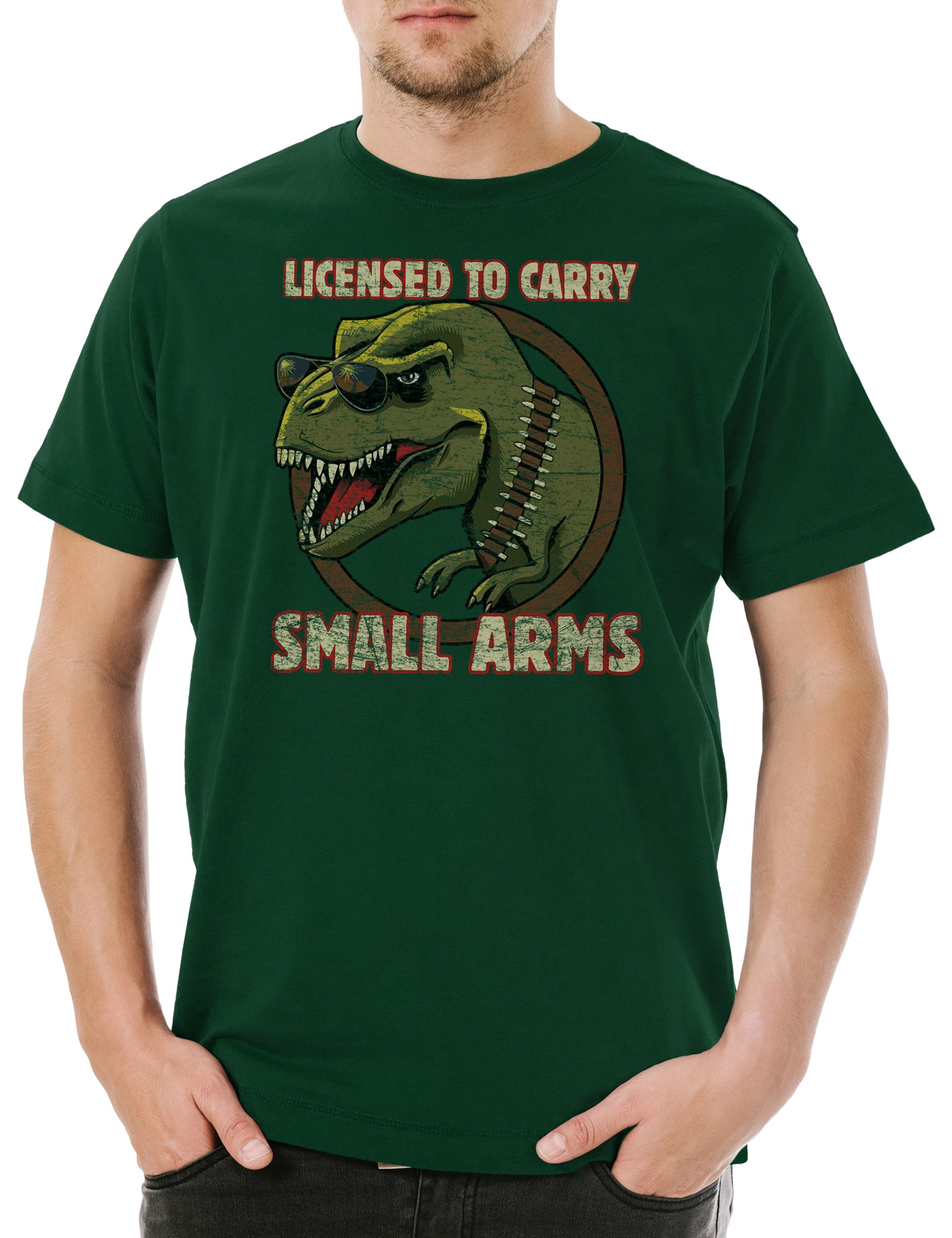 Print-Shirt Licensed To Carry Small Arms Herren T-Shirt Tyrannosaurus Rex T-Rex