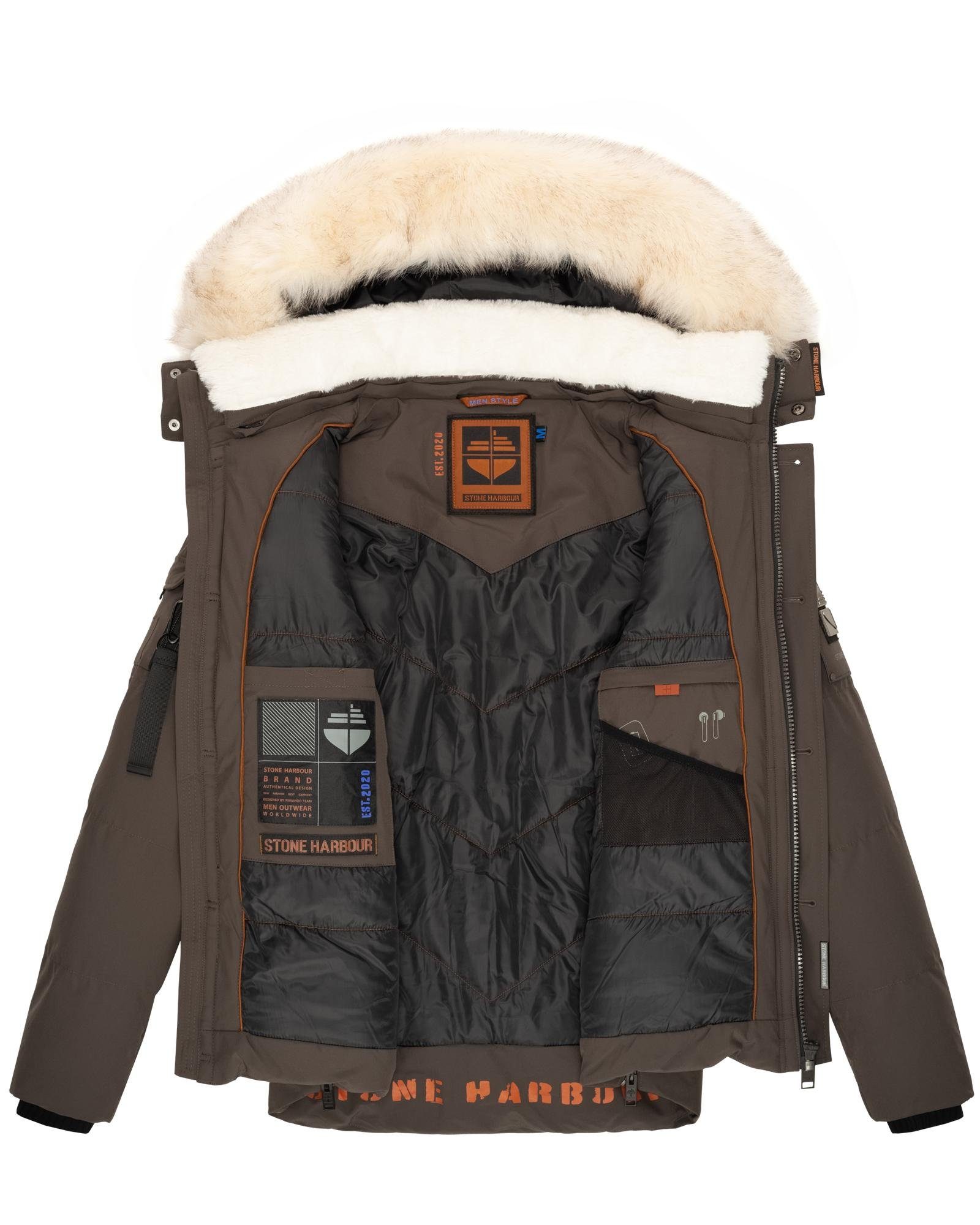Stone Harbour Winterjacke Halvaar stylischer Winterparka mit abnehmbarer Kapuze
