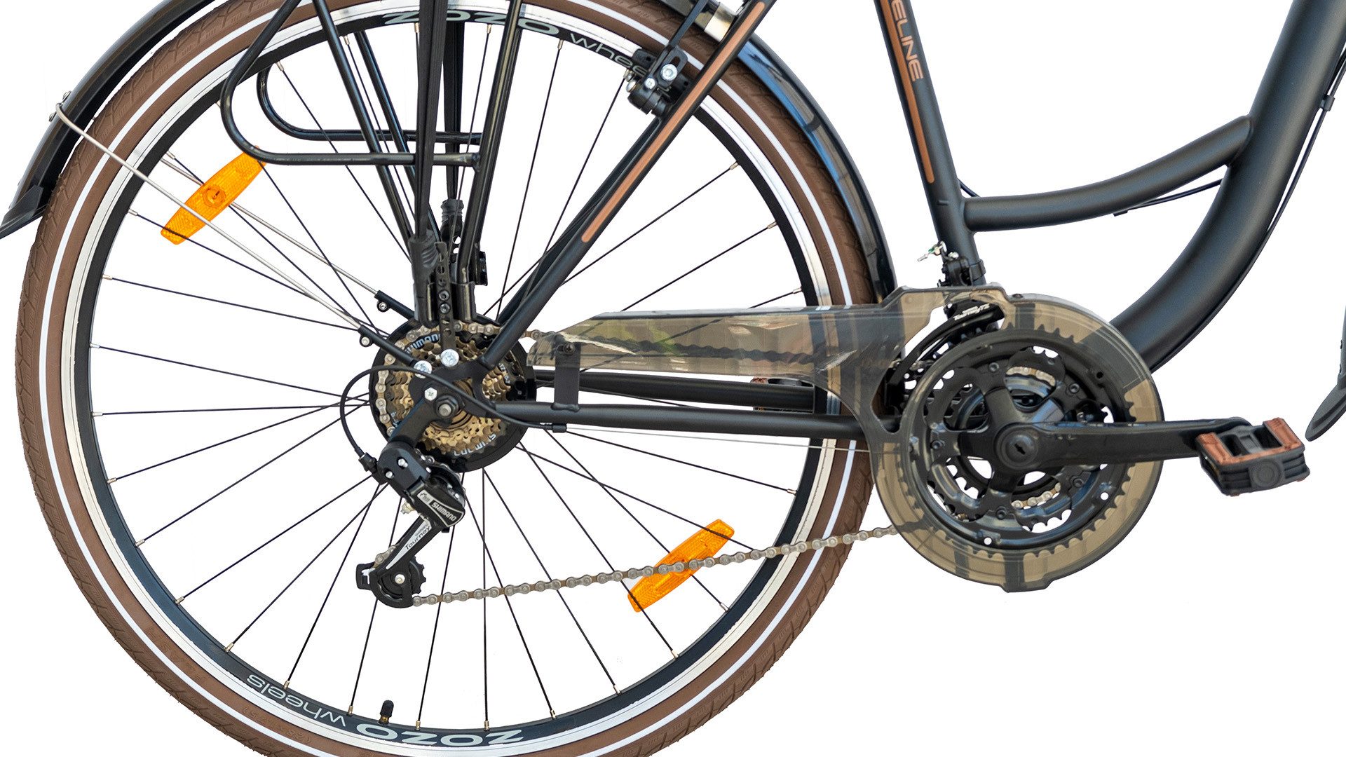 LUCHS Cityrad Feline Damenfahrrad 28 Zoll – Cityfahrrad Hollandrad – Citybike, 21 Gang SHIMANO, Frontkorb – Citybike für Alltag & Freizeit
