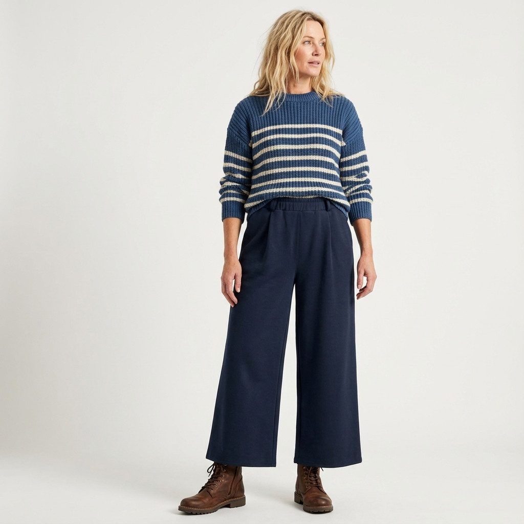 OriginalYou Culotte Stoffhose Damen Stretch Culotte Hose mit weitem Bein Mi günstig online kaufen