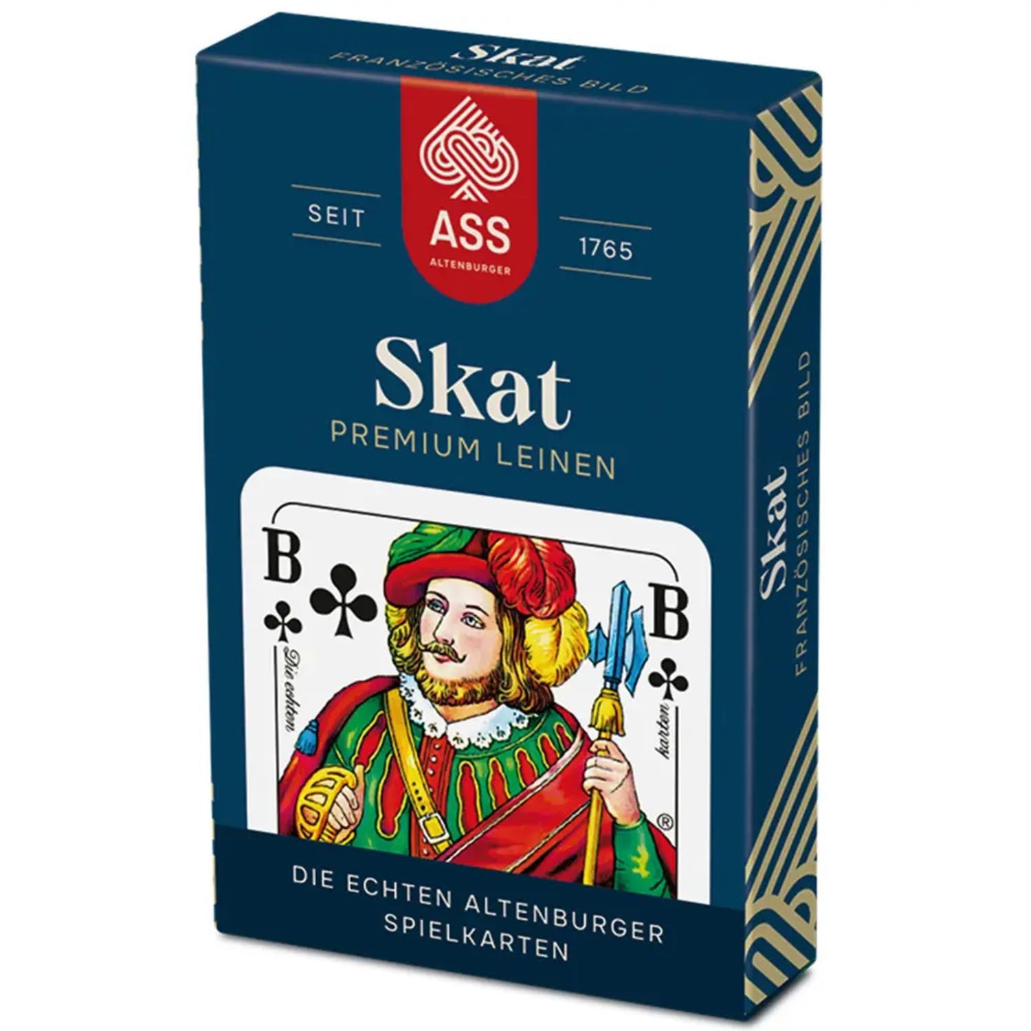 Cartamundi Spiel ASS - Skat Premium Leinen, französisches Bild in Faltschachtel