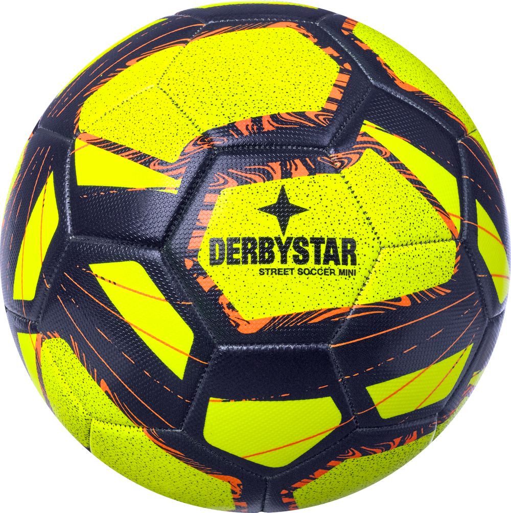 Derbystar Fußball Freizeitball MINIball Street Soccer (Umfang: 47cm) gelb/blau - 1 Stück
