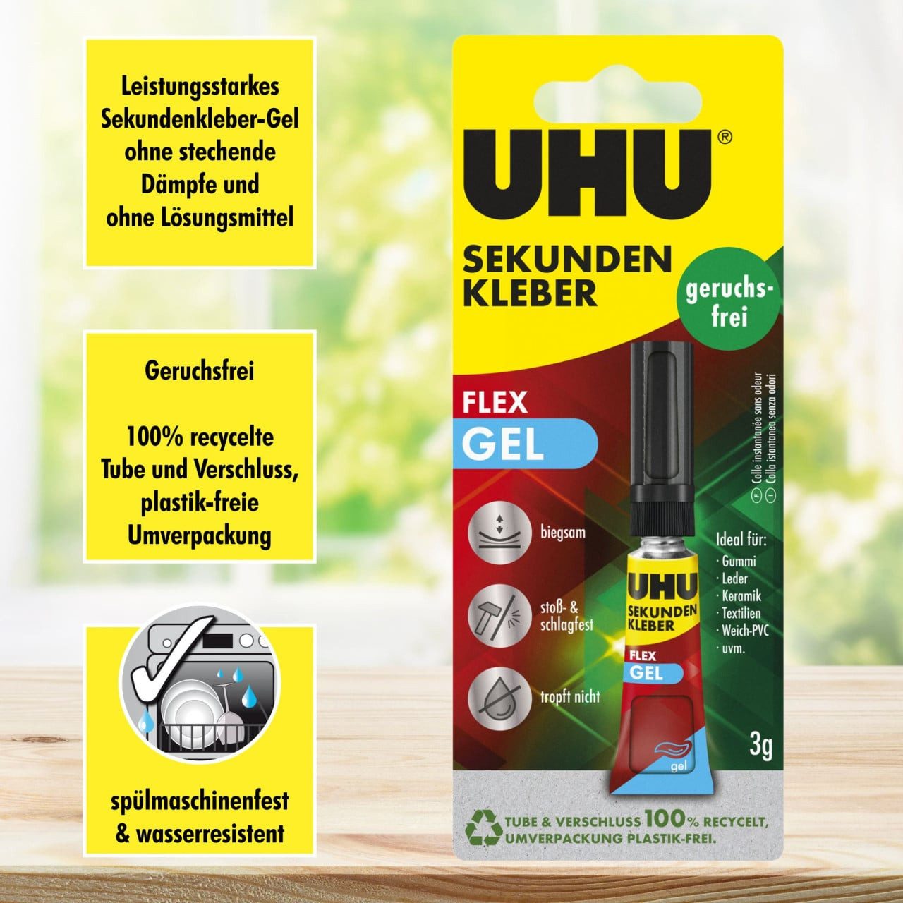 UHU Klebstoff UHU Sekunden Alleskleber geruchsfrei Superflex Gel