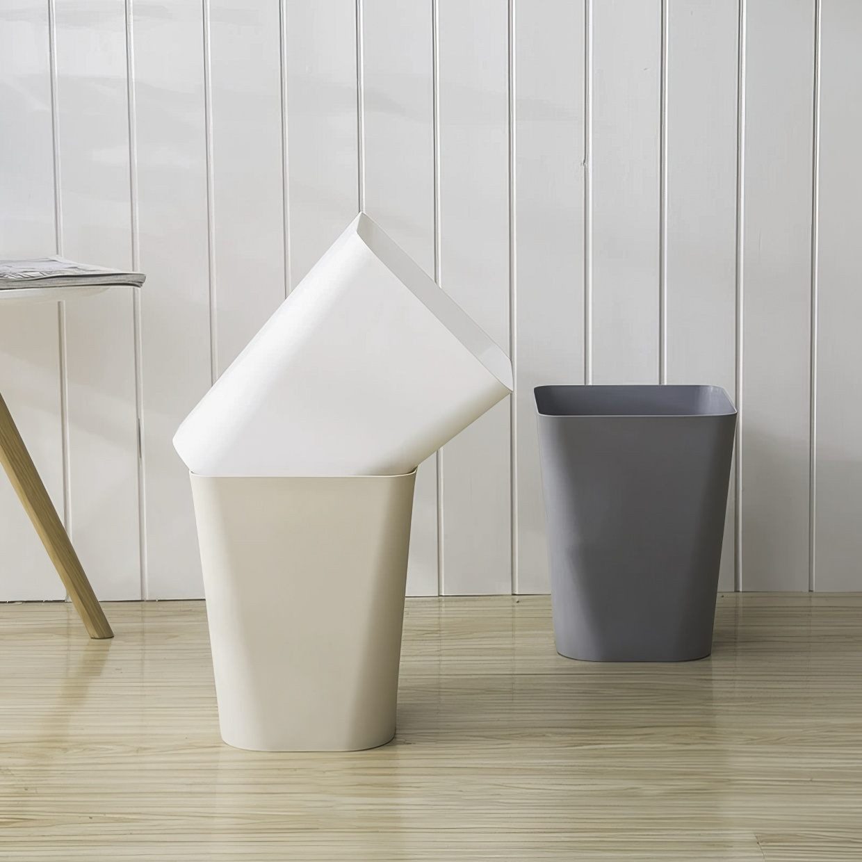 Sinoba Papierkorb moderner Mülleimer Papiereimer 6102 eckig, Höhe 29cm