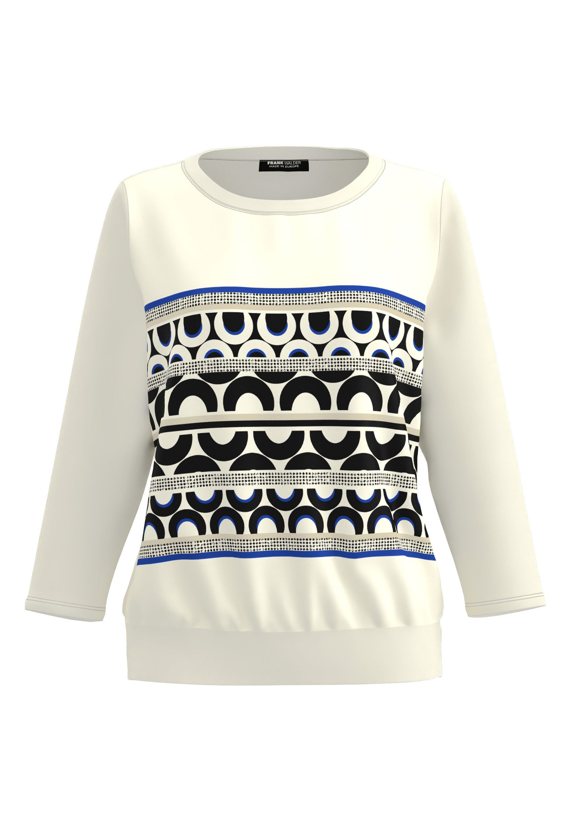 FRANK WALDER Blusenshirt mit Retro-Muster günstig online kaufen