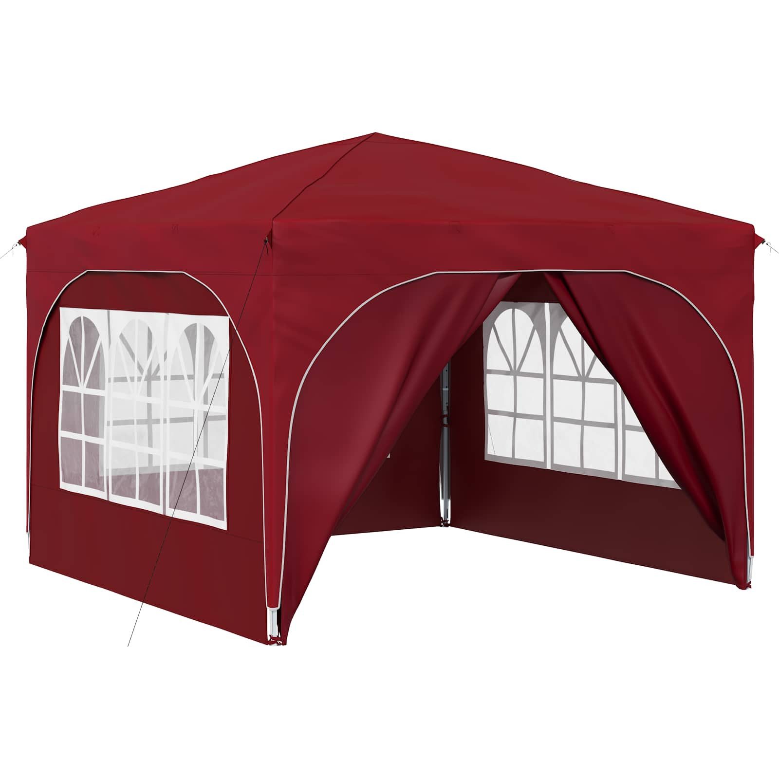 vidaXL Partyzelt Pop-up Partyzelt 290 x 290 x 245 cm Bordeauxrot