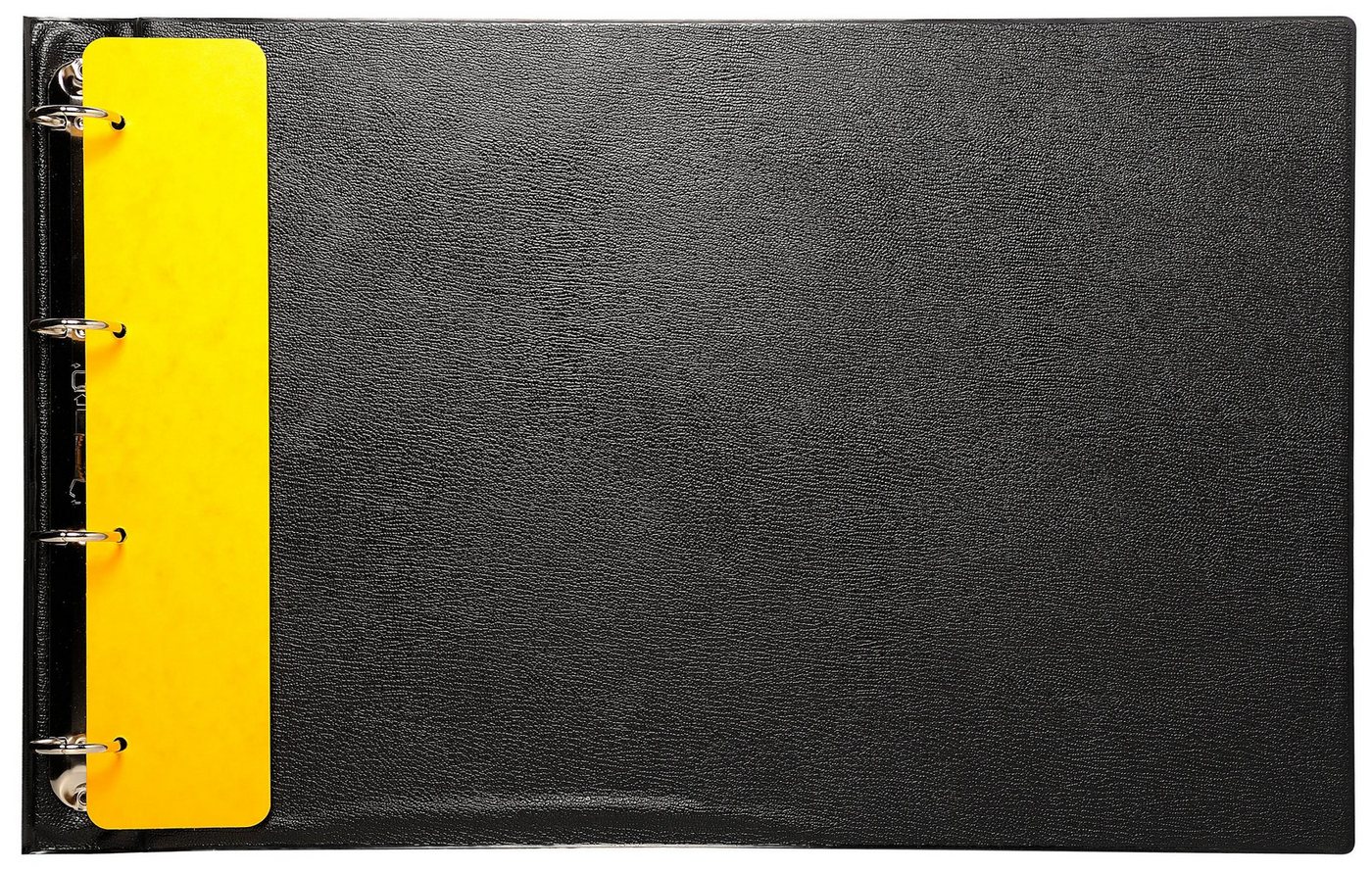Thumbnail - EXACOMPTA Ringbuchmappe Ringbuch PVC 24mm 4Ring Rücken 40mm für A3 quer Schwarz 41930E, Sonderformate Ringbücher