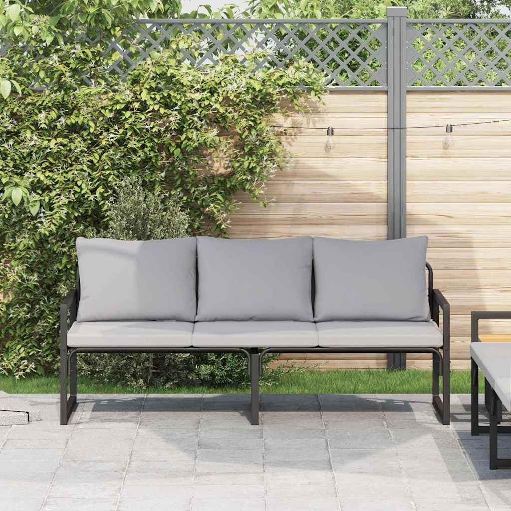 vidaXL Loungesofa gartenmöbel mit Kissen Hellgrau 180 x 72,5 x 71 cm Polyester, 1 Teile