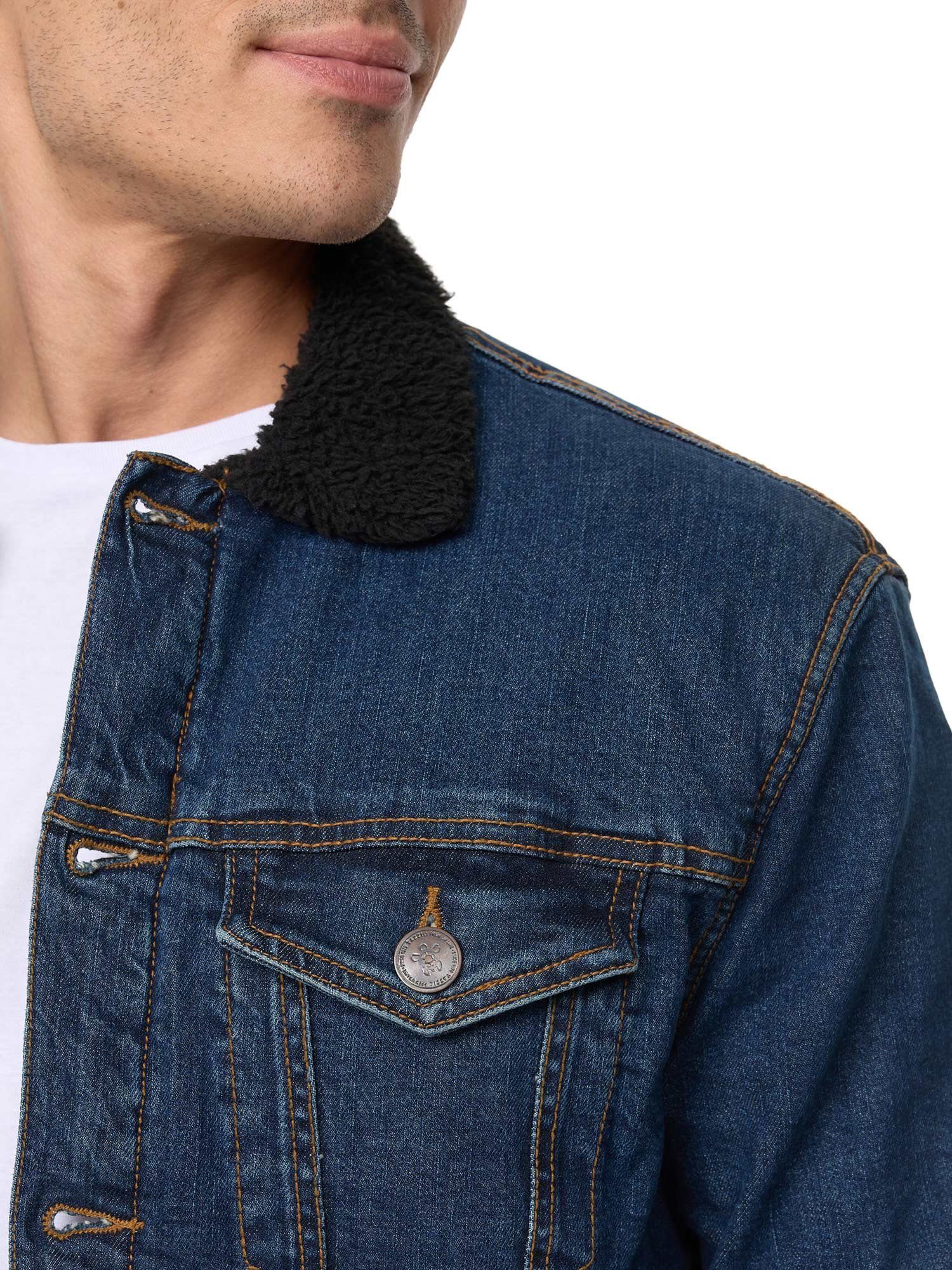 Tazzio Jeansjacke A400 Jeans Jacke mit Fellkragen – Bild 4 von 5