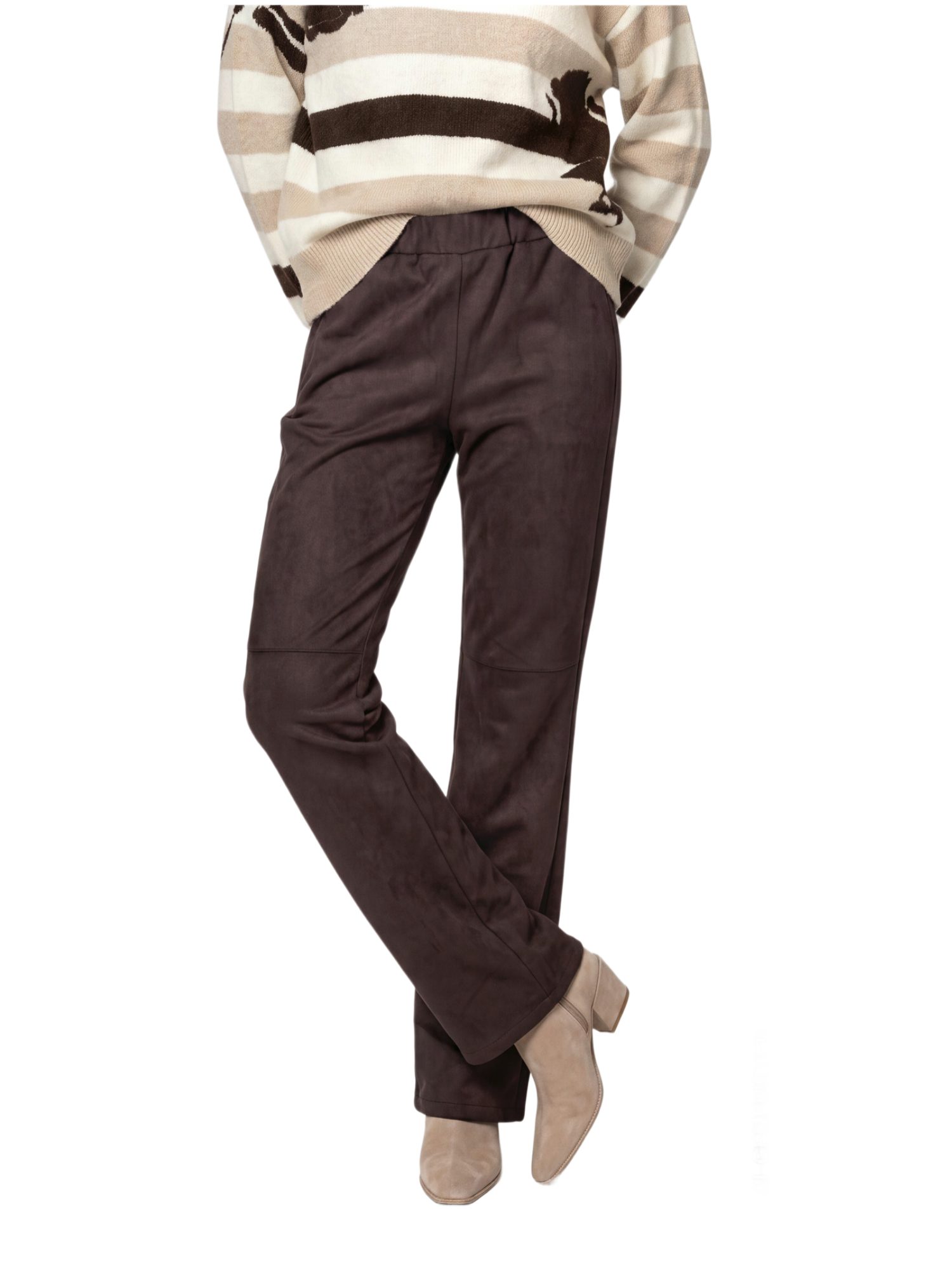 Monari Stoffhose Casual,Polyester,Unifarben,Straight Leg,Mittel