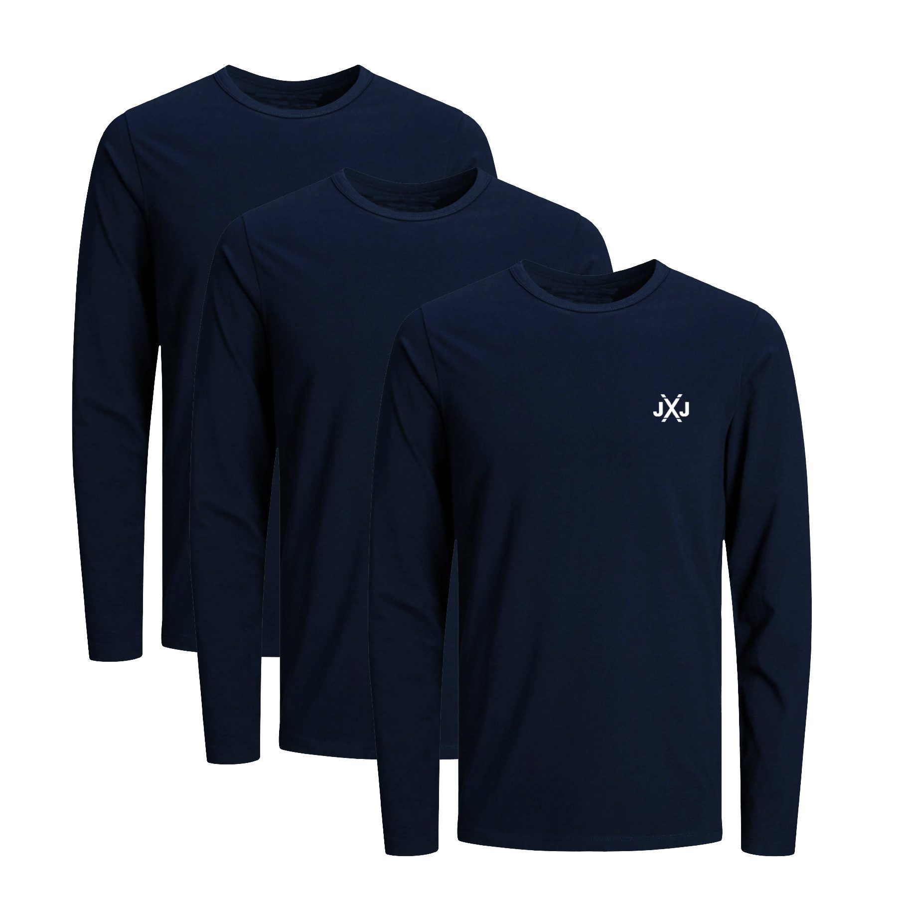 Jack & Jones Langarmshirt JCORISE INFINITY TEE LS CREW NECK 3-Pack Herren L günstig online kaufen