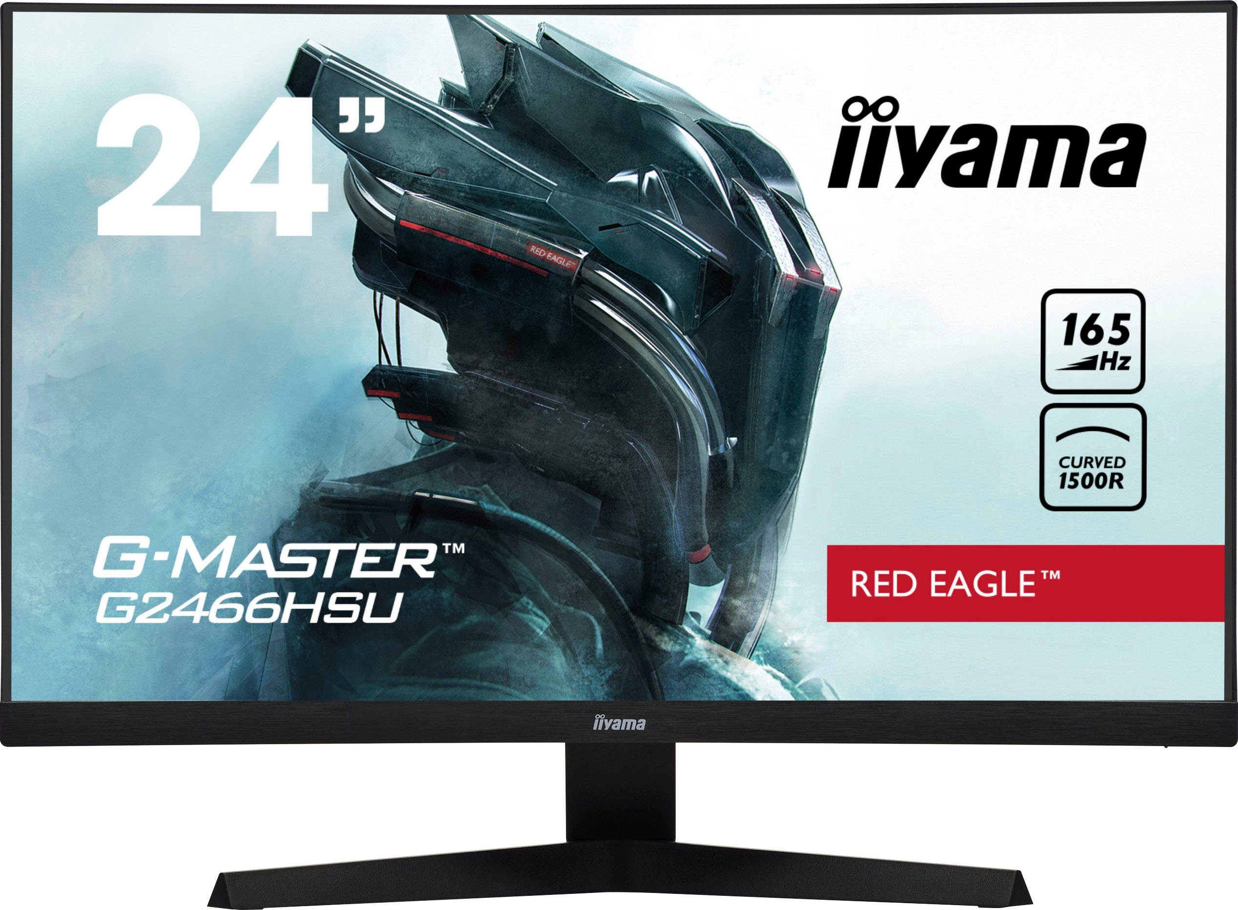 Iiyama G-MASTER G2466HSU-B1 Curved-Gaming-Monitor (60 cm/24 ", 1920 x 1080 px, Full HD, 1 ms Reaktionszeit, 165 Hz, VA LED)