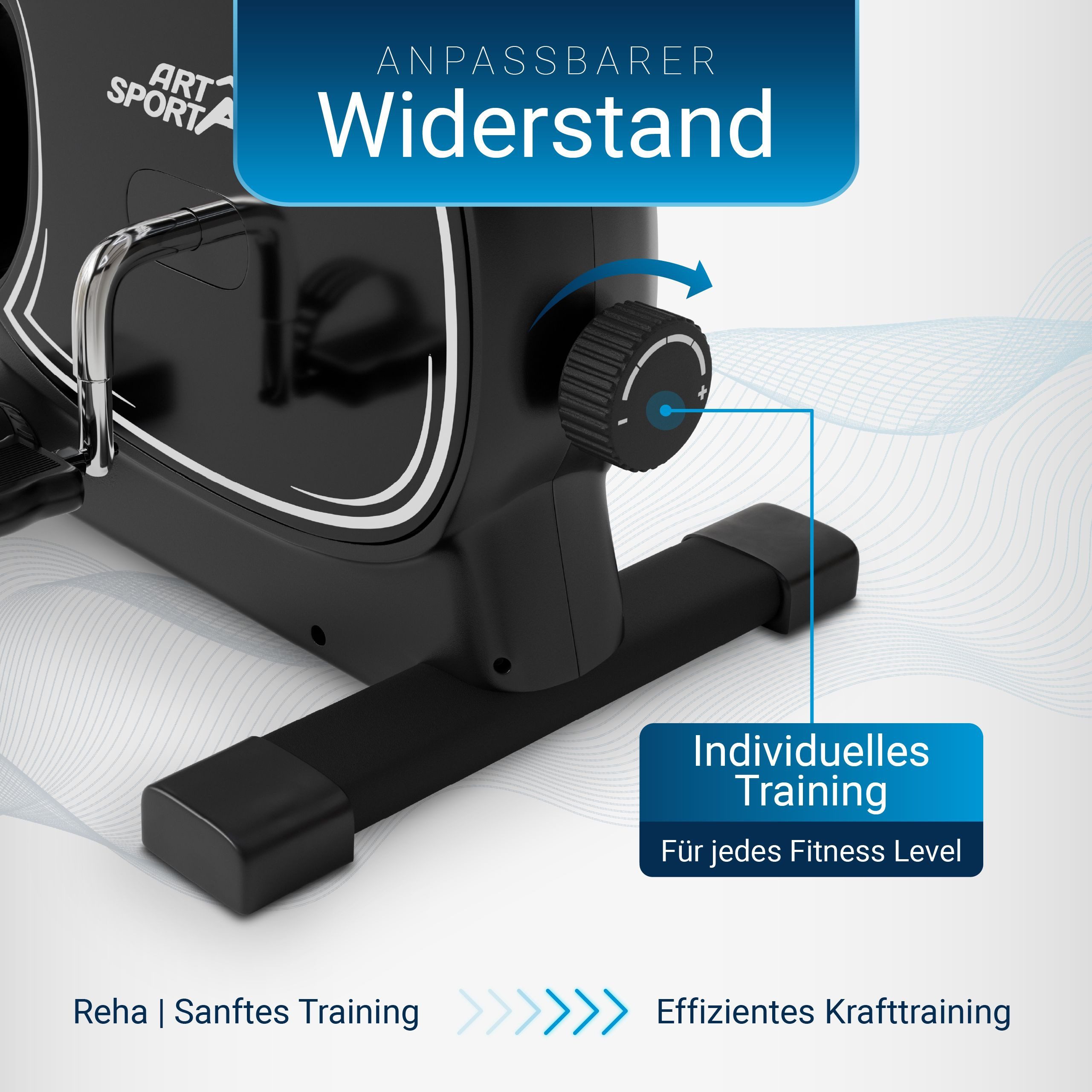 ArtSport Mini-Heimtrainer Sportivo, für Arme und Beine, einstellbarer Widerstand, mit LCD