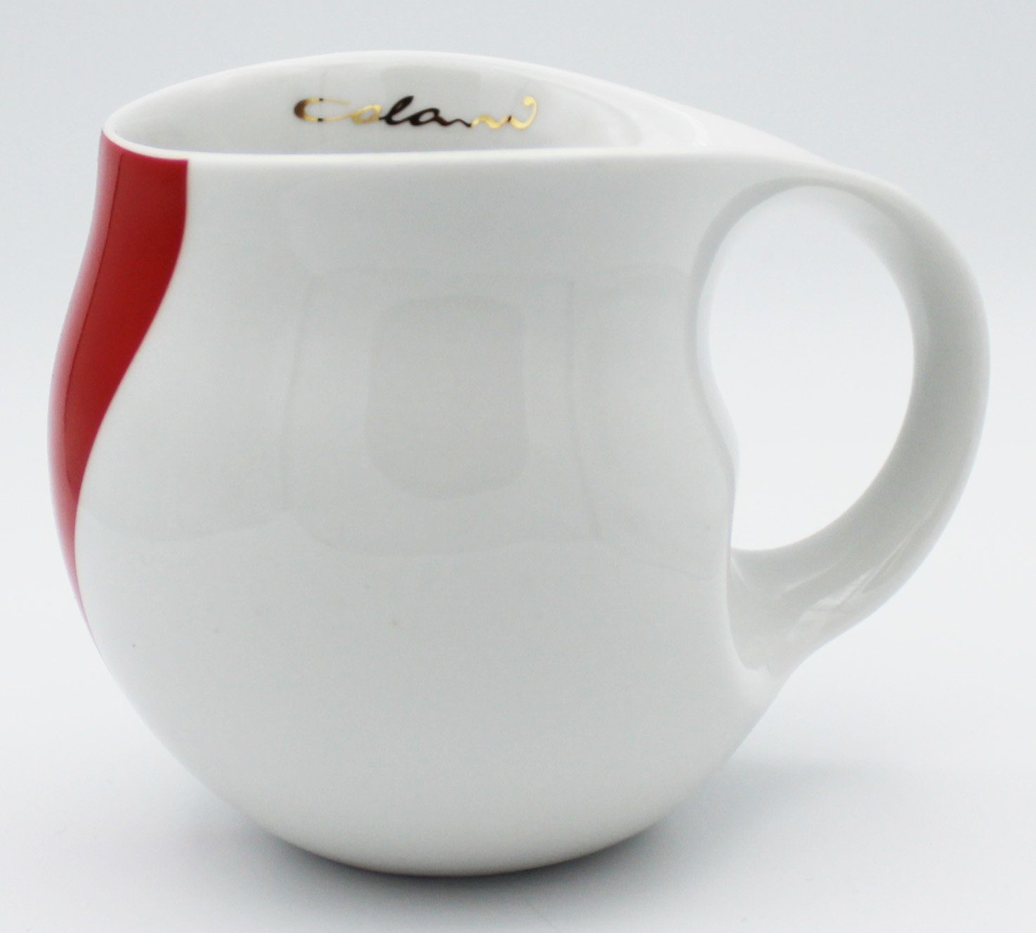Colani Tasse Kaffeetasse Becher Kaffeebecher Teetasse Porzellan 260ml Arrow Rot, 1-tlg., Porzellan, im Geschenkkarton