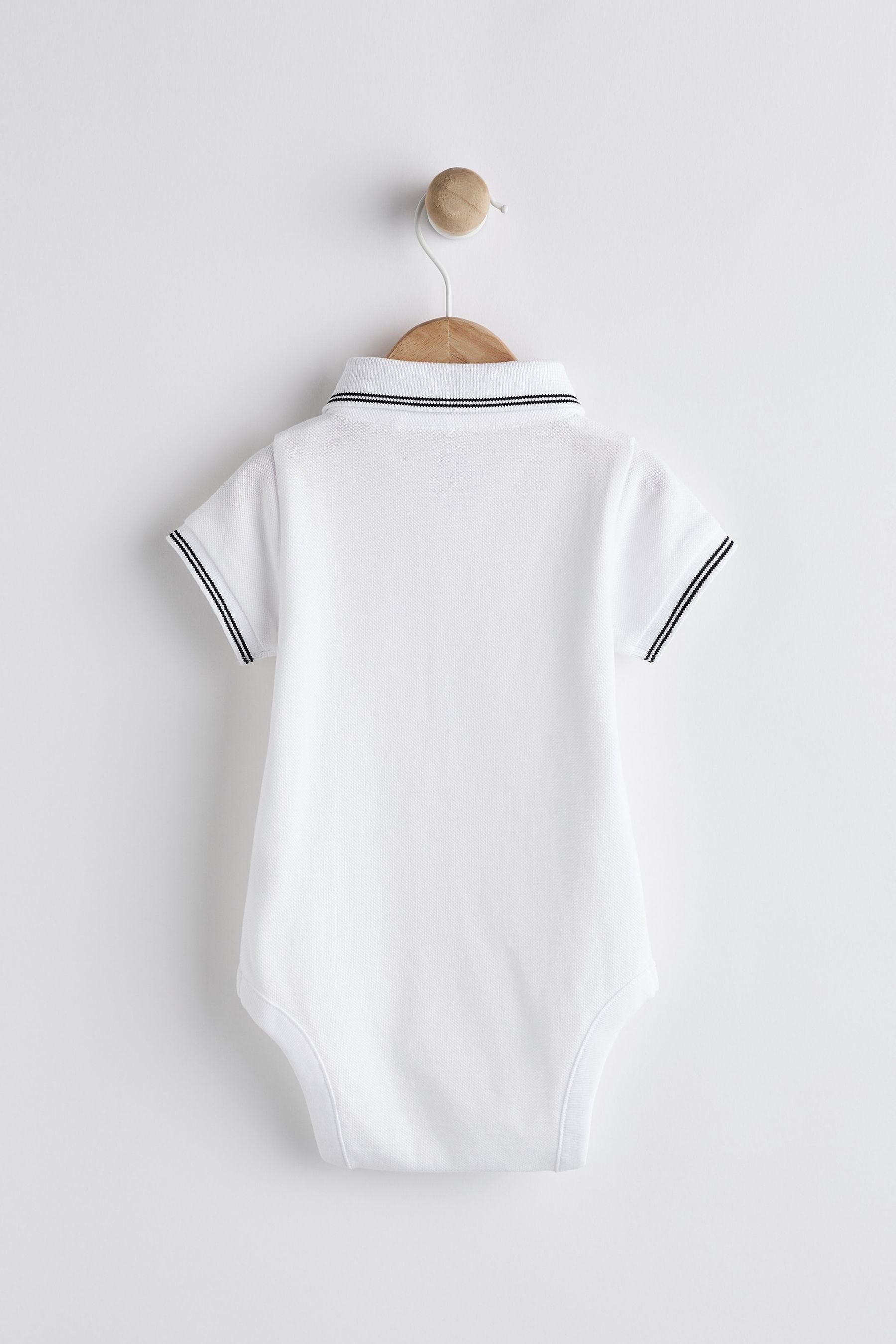 Next White für Shirtbody Babys (1-tlg) mit Body Piqué-Poloshirt