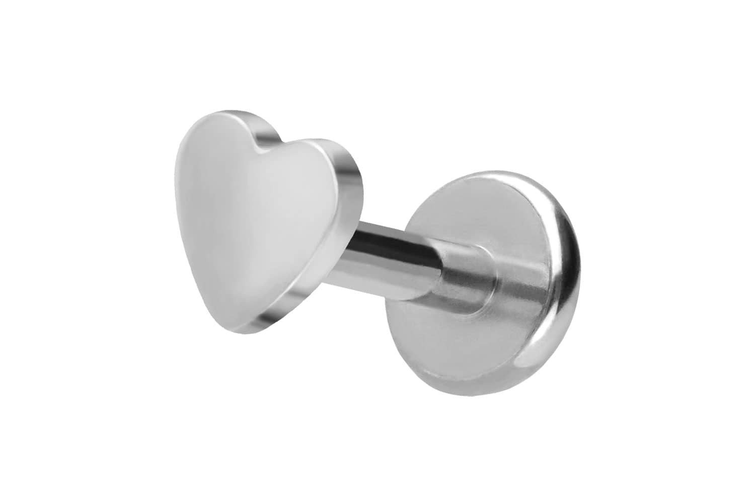 PIERCINGLINE Piercing-Set Titan Labret mit Push Fit HERZ (Labrets, 1-tlg) günstig online kaufen
