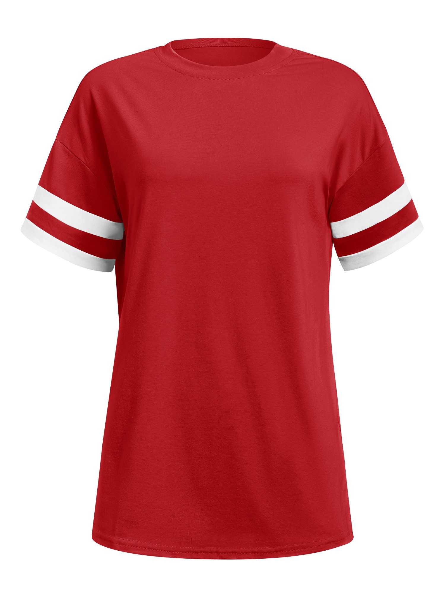 Kurzarmshirt Oversized T-Shirt Rundhalsausschnitt Loose Lässig
