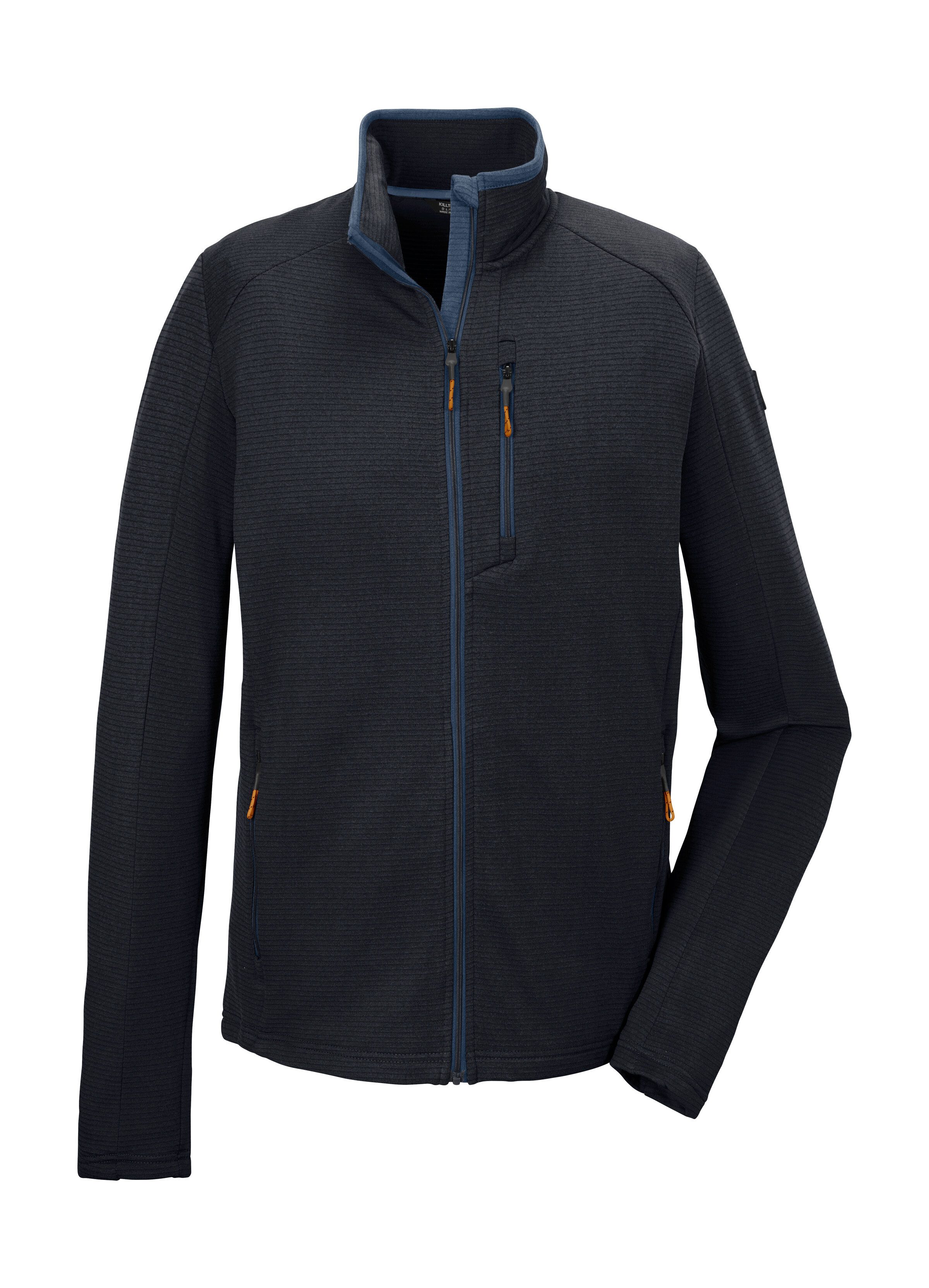 Killtec Strickjacke KOS 92 MN FLX JCKT Sportliche Herrenjacke mit Kinnschutz und verschließbaren Taschen