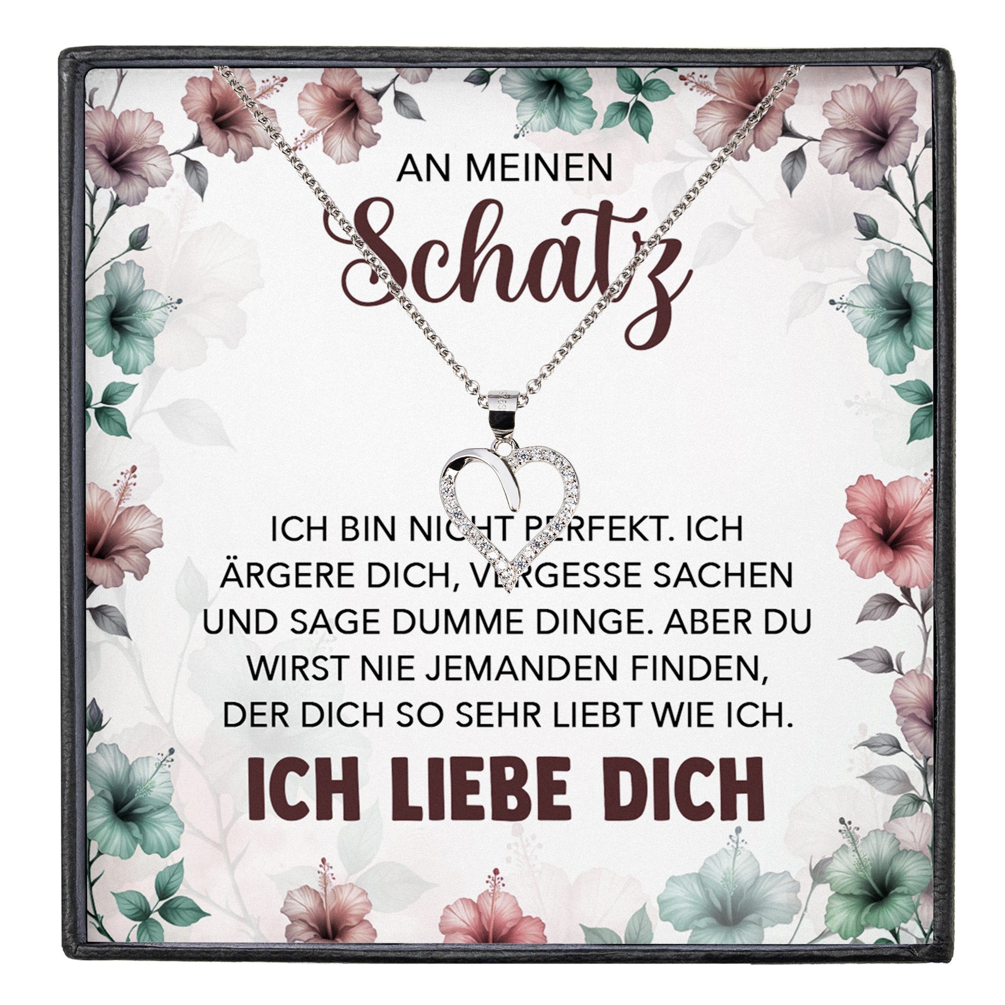 Schmuckset Frauen Ich Liebe Dich Geschenk Schatz Herz Halskette Damen Schmuck