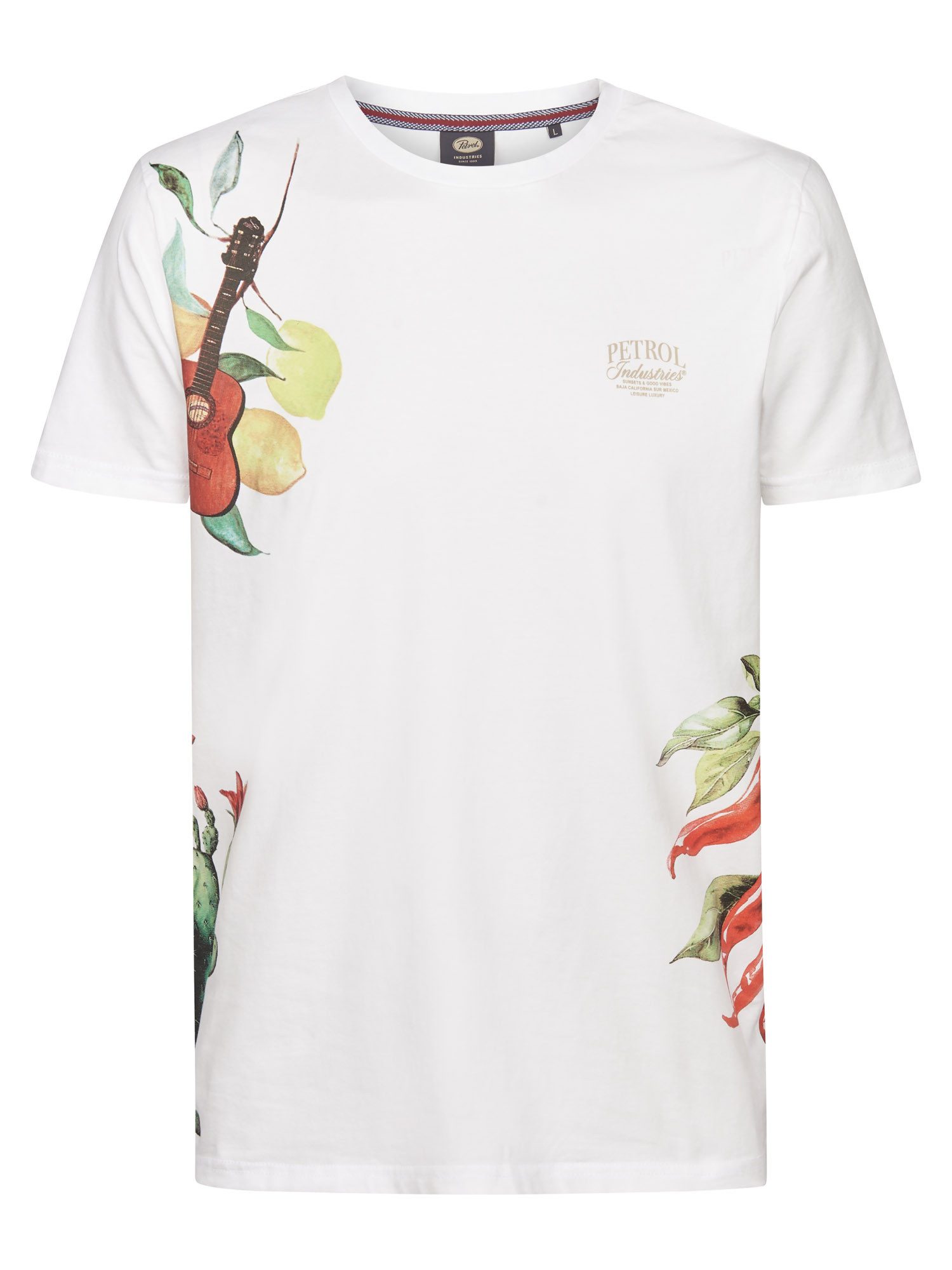 Petrol Industries Kurzarmshirt - T-Shirt Herren - Printshirt aus Bio Baumwolle mit Waschung
