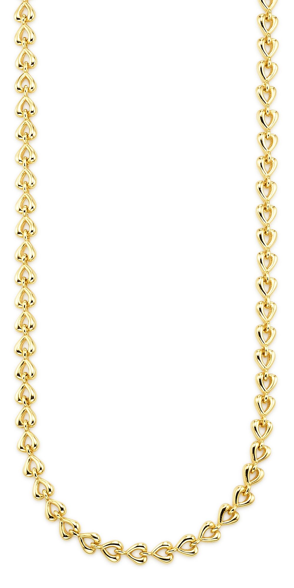 Firetti Kette ohne Anhänger Schmuck, Geschenk, Kette gelbgoldfarben vergoldet Herzkettengliederung