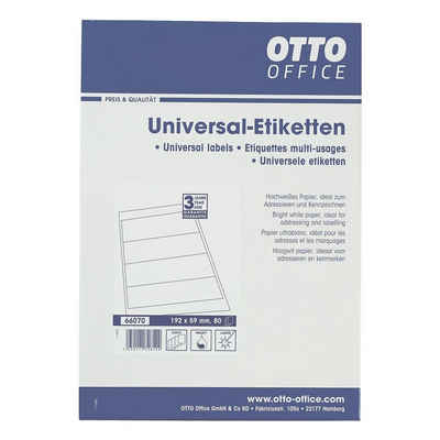 Otto Office Etiketten Standard, für Ordner, 320 Stück, kurz/breit (59x192 mm), hochweiß, selbstklebend