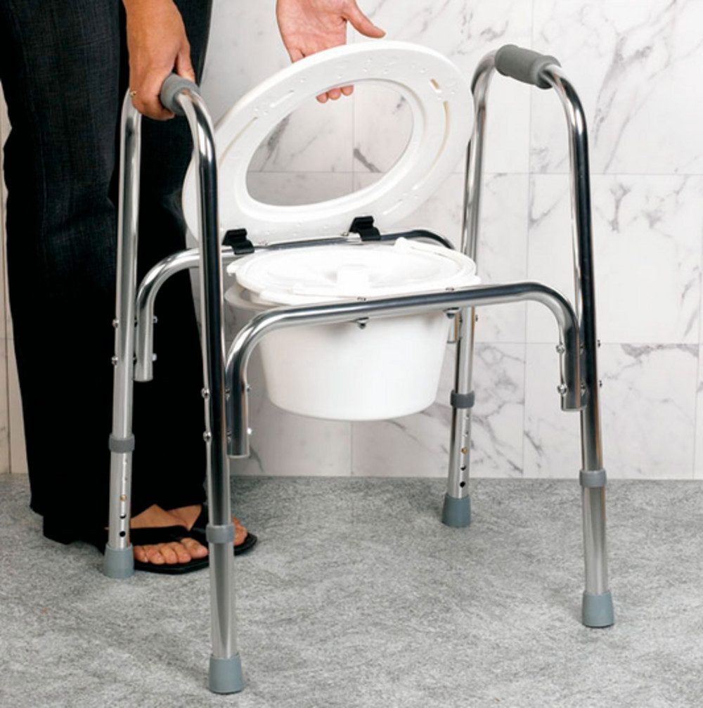 DocMed WC-Aufstehhilfe DocMed Toilettengestell, höhenverstellbares Toilettengestell, komfortable Toilettenhilfe