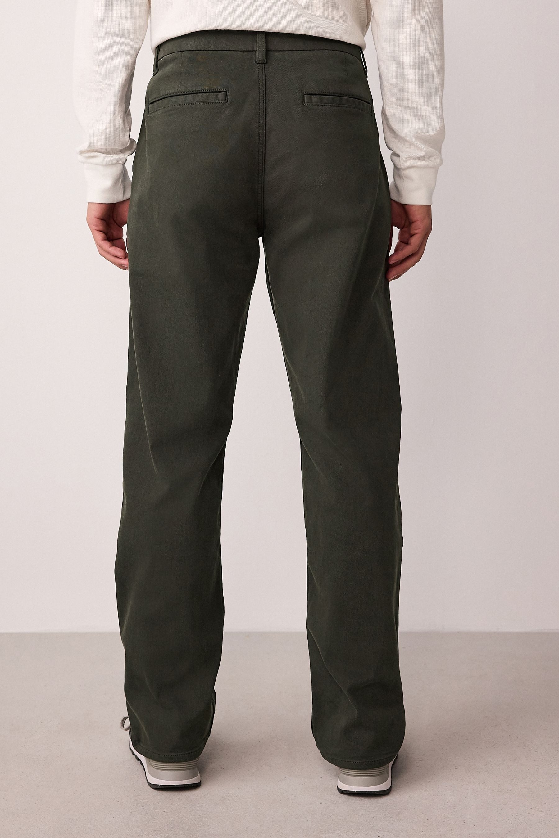 Next Chinohose Straight Fit Motionflex Chinohose mit Gürtel (1-tlg)