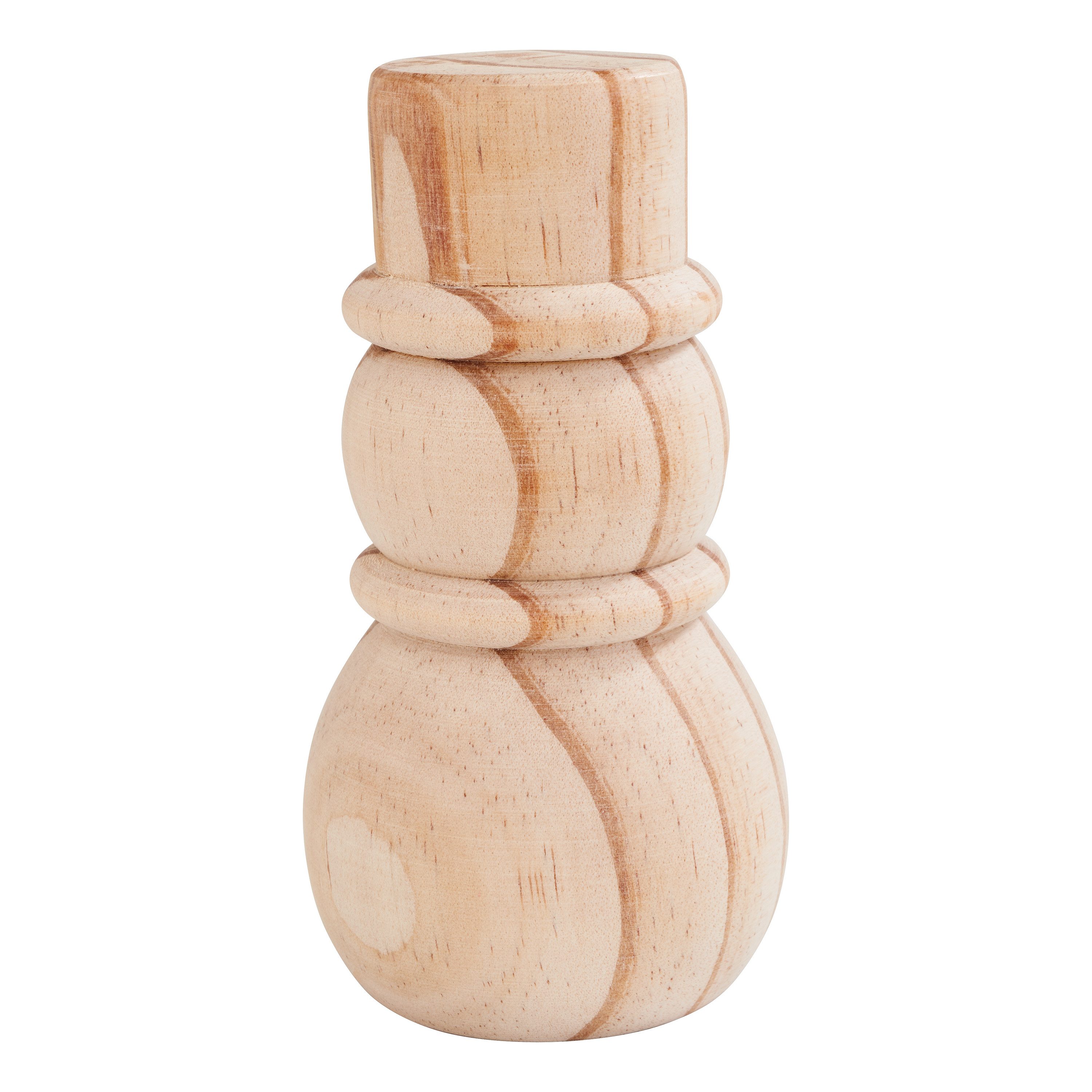 VBS Dekofigur Holz-Schneemann, 12 cm Höhe