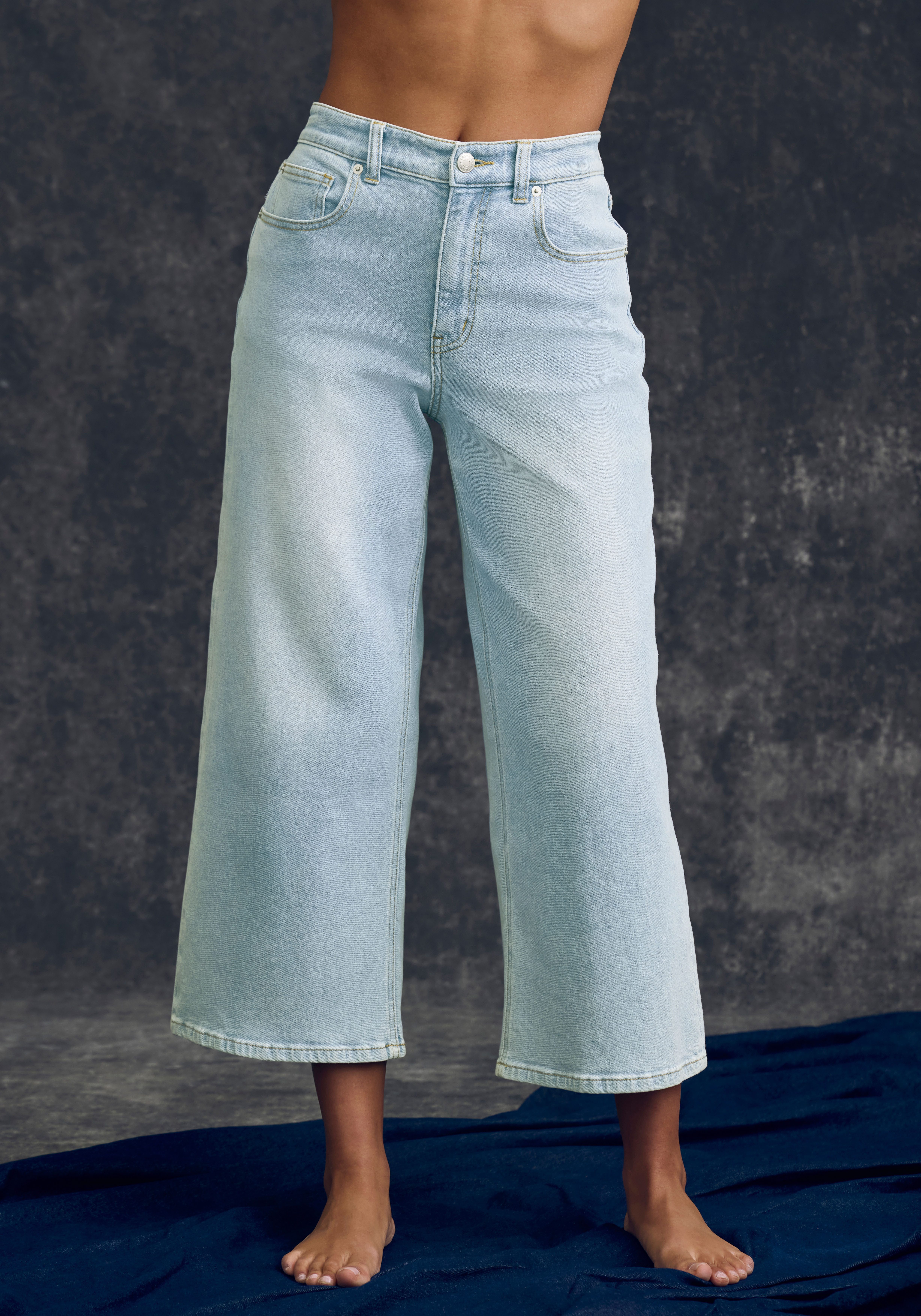 LASCANA 7/8-Jeans aus Baumwoll-Denim, Straight-Leg