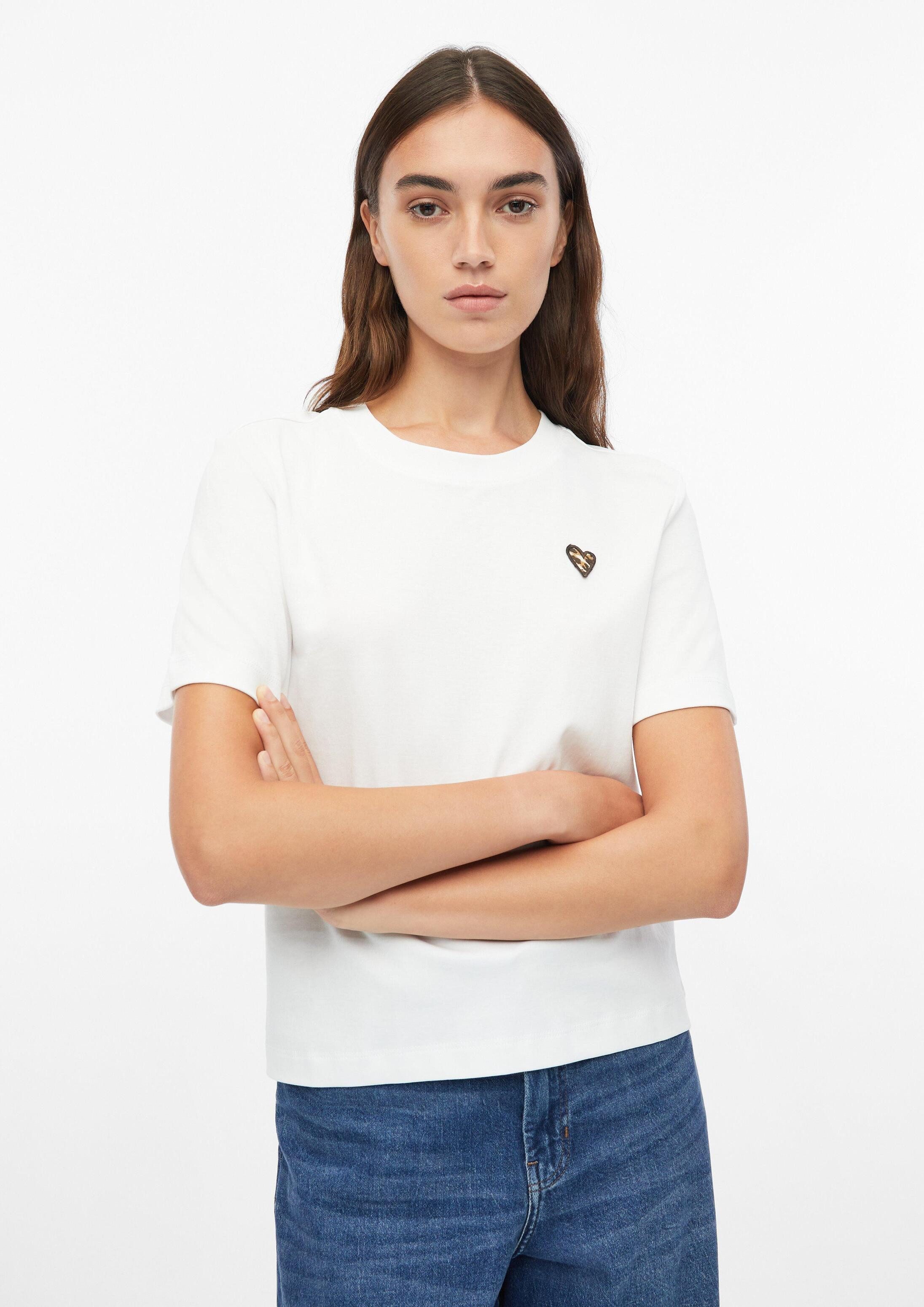 s.Oliver Kurzarmshirt T-Shirt T-Shirt mit Leo-Herz