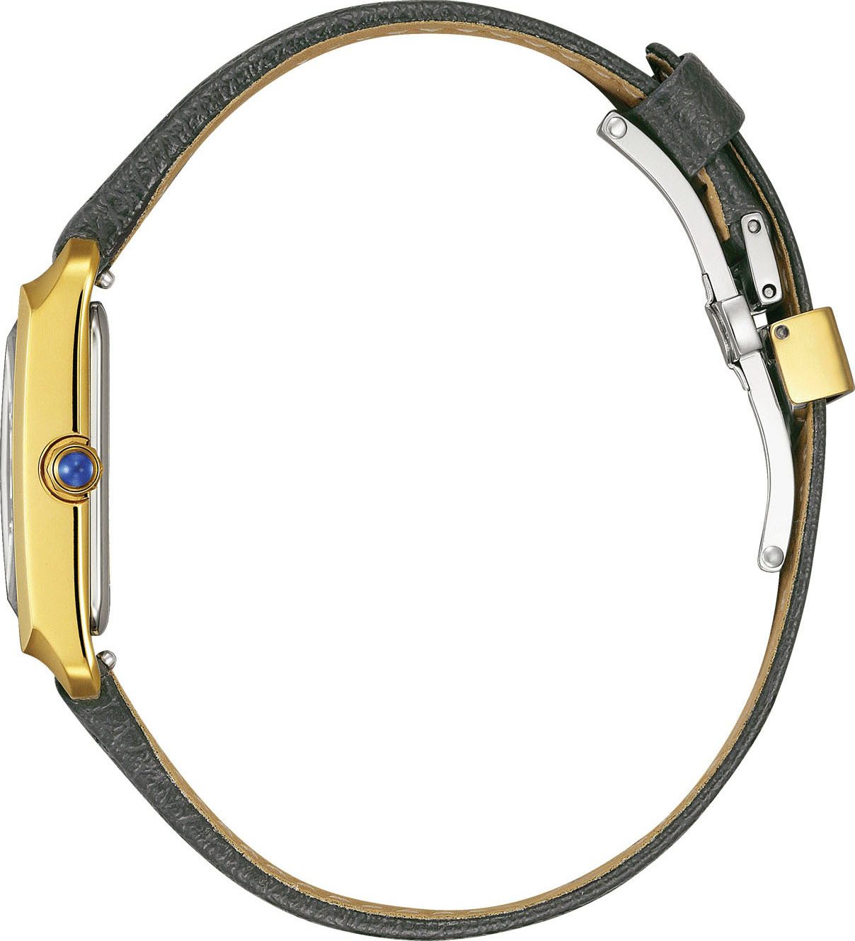 Citizen Solaruhr Citizen L EW5622-09P, Armbanduhr, Damenuhr, Lederarmband, analog, Batterie-Entladungsanzeige