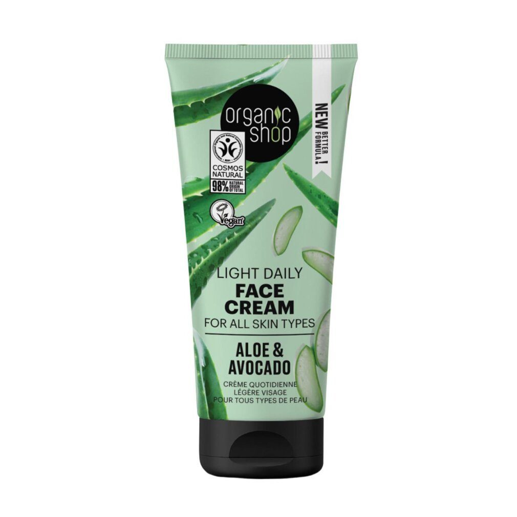 Organic Shop Tagescreme Aloe Crema Facial Diaria Todo Tipo De Pieles 50ml