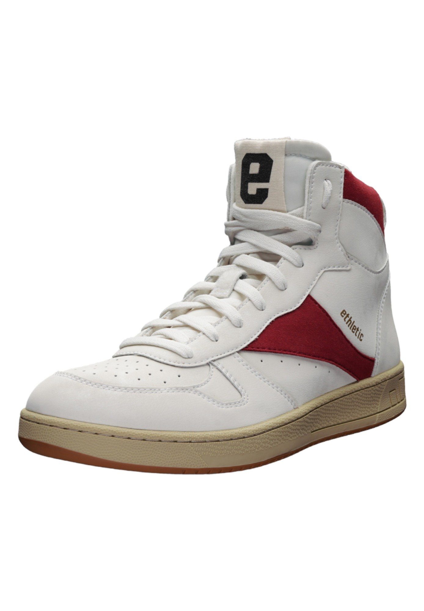 ETHLETIC Carl Sneaker recycled Produkt Chalk White - Accent Rio Red