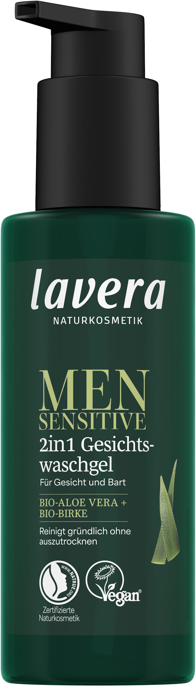 lavera Gesichtsreinigungsgel Men sensitive 2in1 Gesichtswaschgel, 1-tlg.