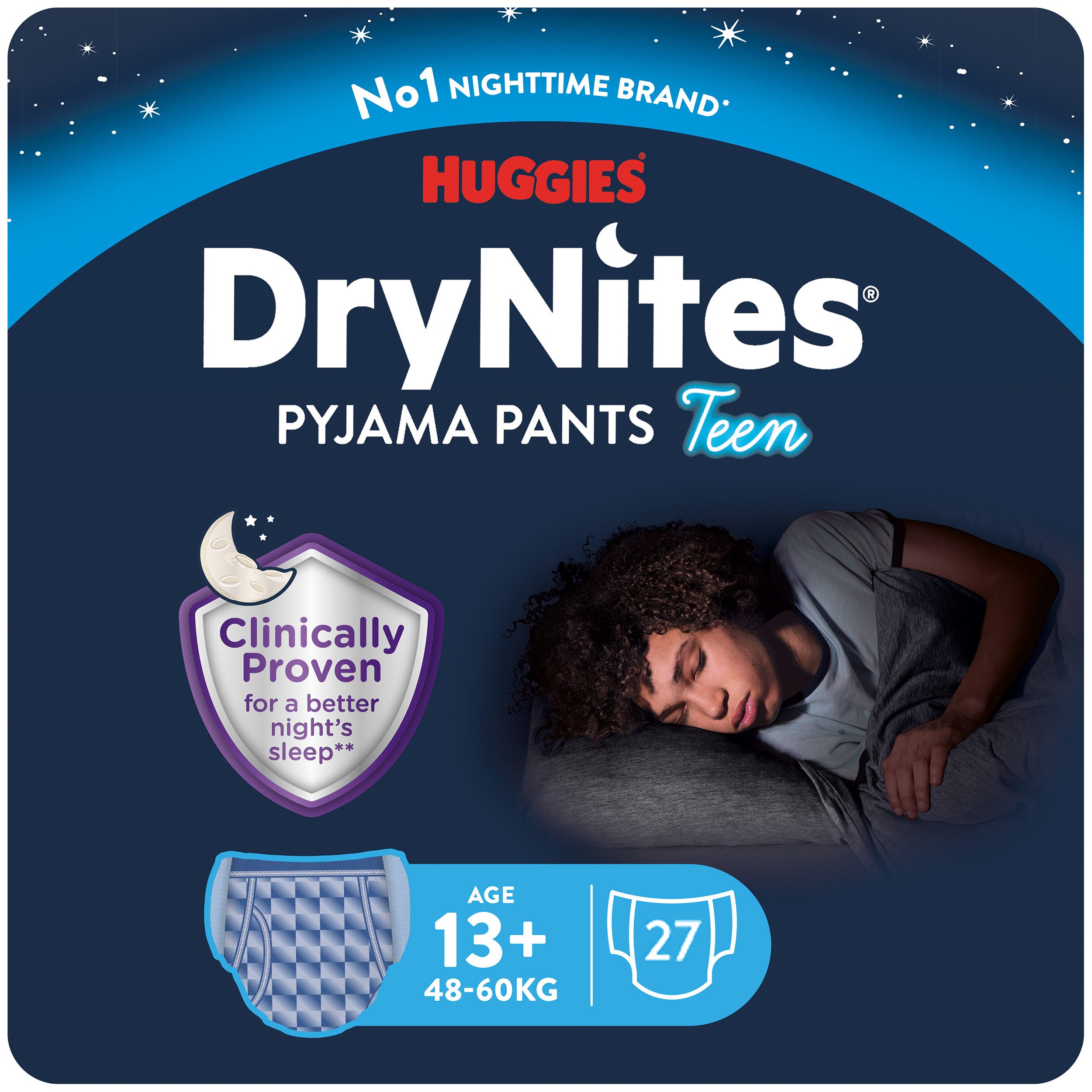 HUGGIES Windeln Nachtwindeln Jungen ab 13 bis ca. 17 Jahre, 27 St.