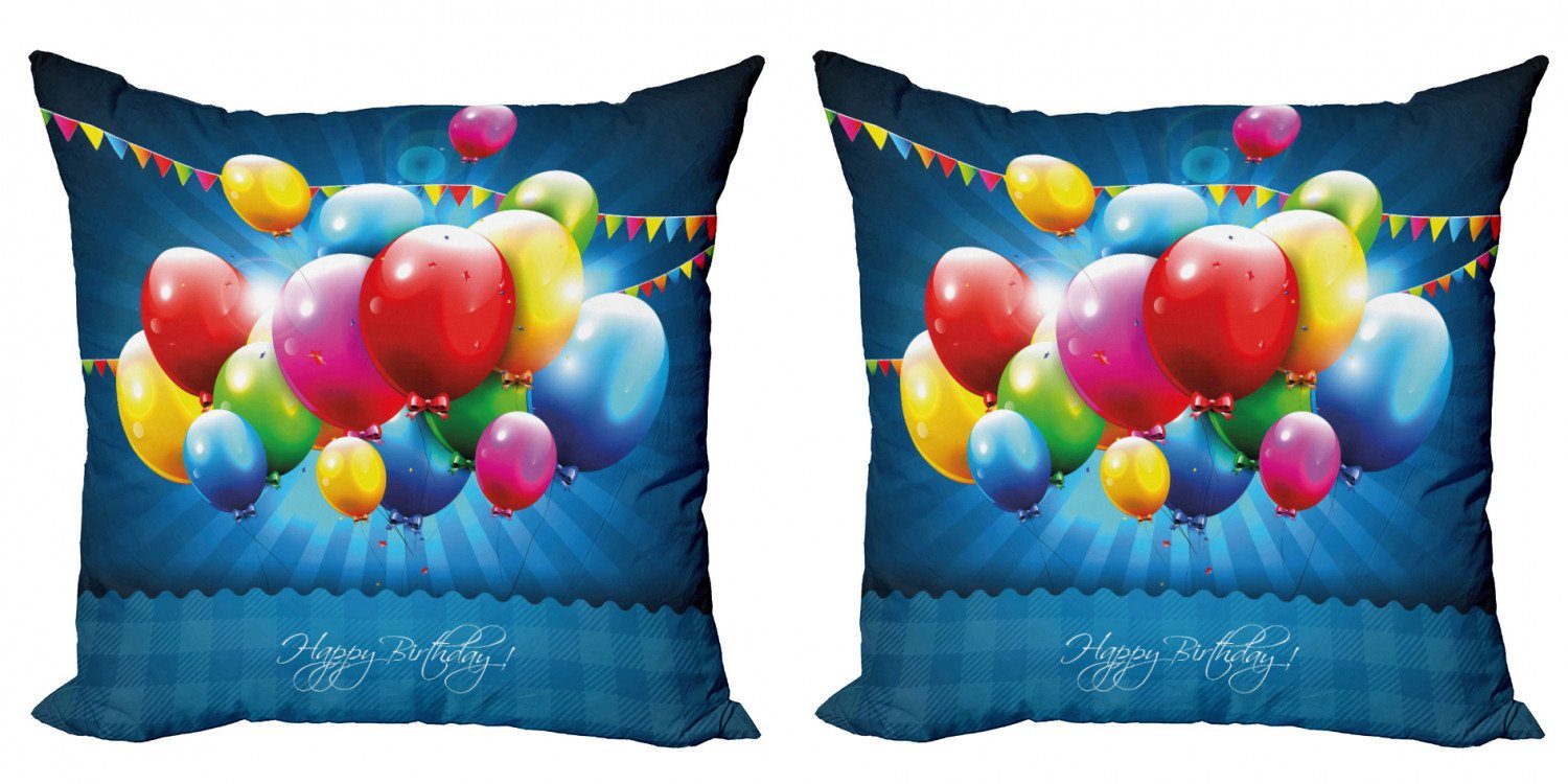 Stück), Modern (2 Spaß Abakuhaus Vibrierende Kissenbezüge Doppelseitiger Accent farbige Digitaldruck, Ballone