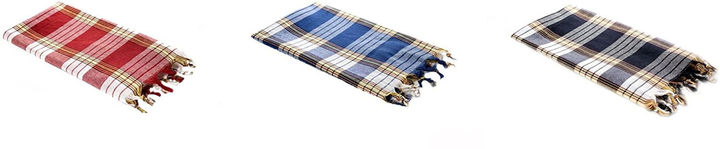 Outdoor Saunahandtuch Pestemal, cm schnelltrocknendes Handtuch blau, 3x Baumwolle, saugfähiges Hamamtücher Carenesse Classic, schwarz rot, towel beachtowel 80x170