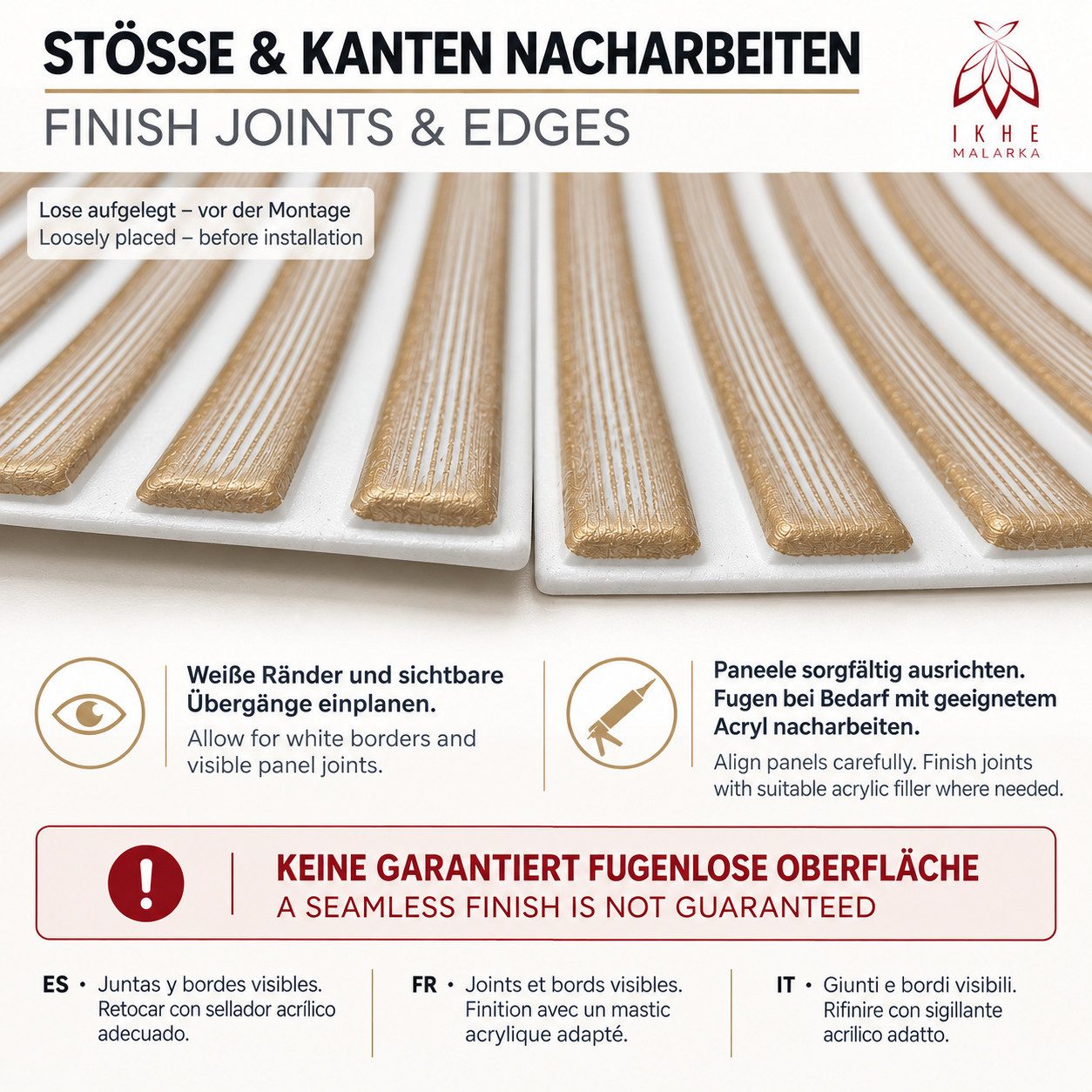IKHEMalarka 3D Wandpaneel Betonoptik Marmor Ziegel aus Polystyrol Styropor XPS, BxL: 50,00x100,00 cm, 0,50 qm, (1 Stück, 0,5m) Deckenpaneelen - 3mm dick - 100x5 – Bild 5 von 5