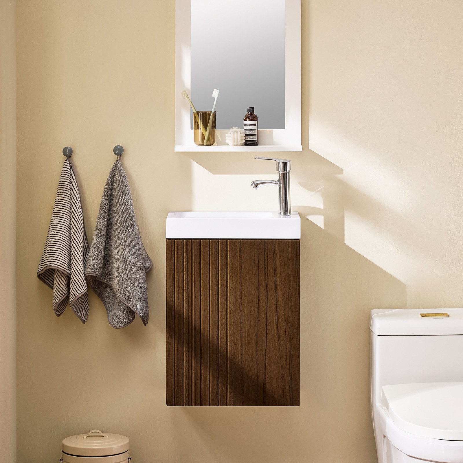 SoBuy Waschtisch BZR196, Waschbeckenunterschrank mit Waschbecken Badezimmer günstig online kaufen