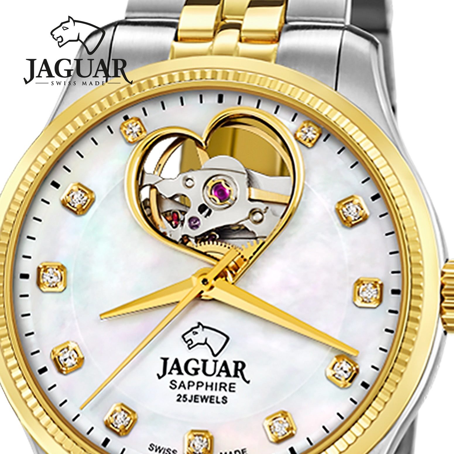 JAGUAR Quarzuhr Jaguar Damenuhr Edelstahl silber gold, (Analoguhr), Damen A günstig online kaufen