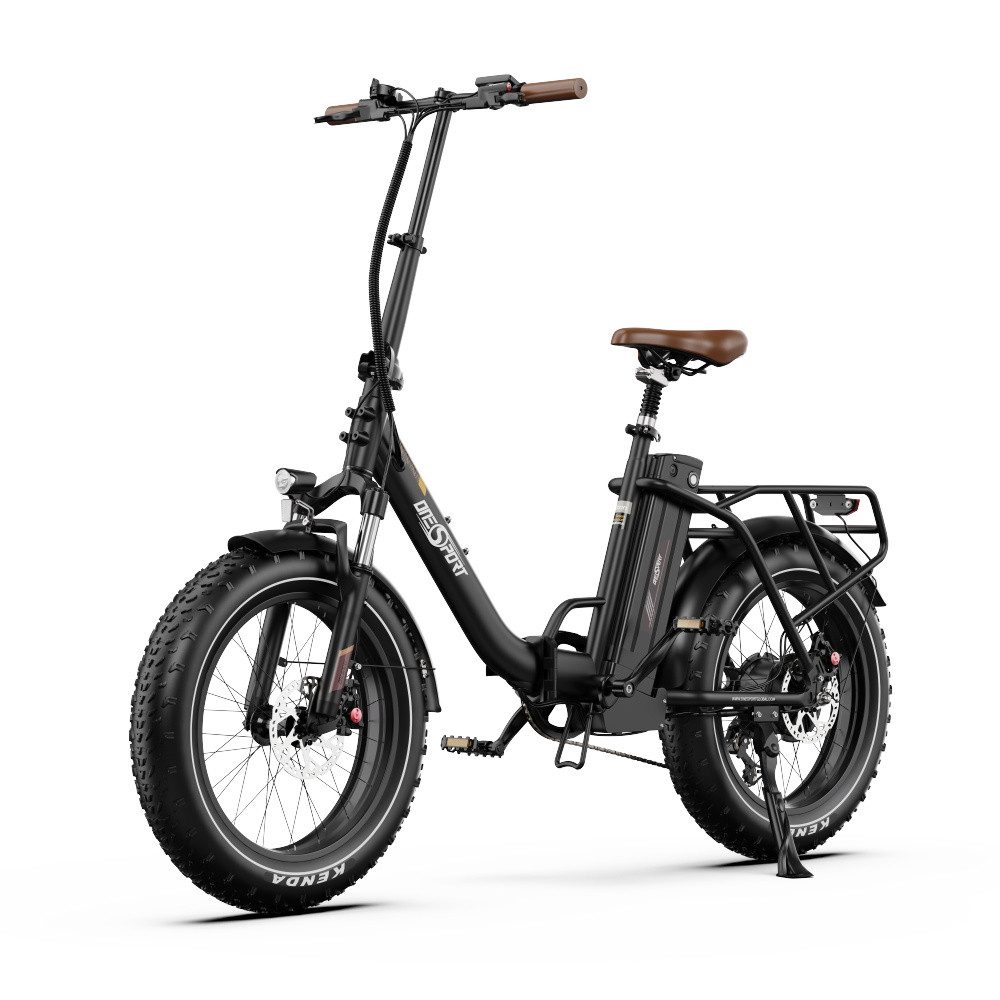 Onesport E-Bike Cityrad Faltbares Damen u. Herren 864Wh mit 120 km Reichweite & fetten Reifen, 7 Gang, Kettenschaltung, Heckmotor, 864 Wh, (mit Akku-Schlüssel, mit Akku-Ladegerät, mit abnehmbarem Akku), E-Bike mit Power-Motor, Shimano 7-Gang & Scheibenbremsen