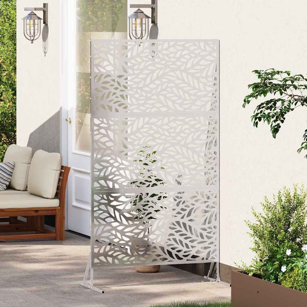 vidaXL Gartenzaun Sichtschutz Grau Stahl, (1-St) günstig online kaufen