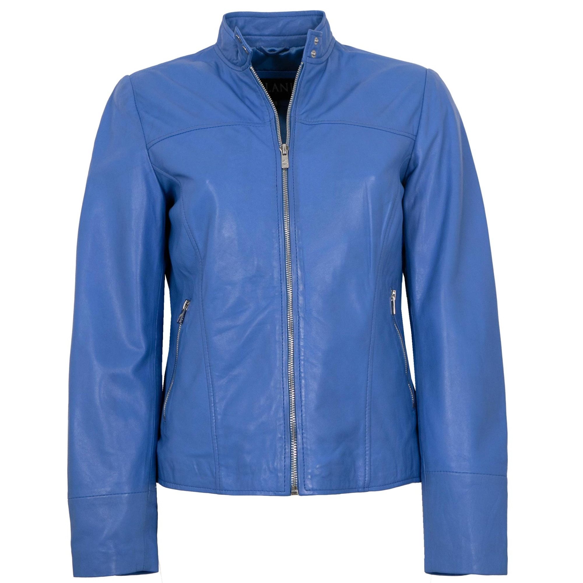 Jilani Lederjacke Lexa Jilani Collection - Damen Lederjacke Lammnappa blau