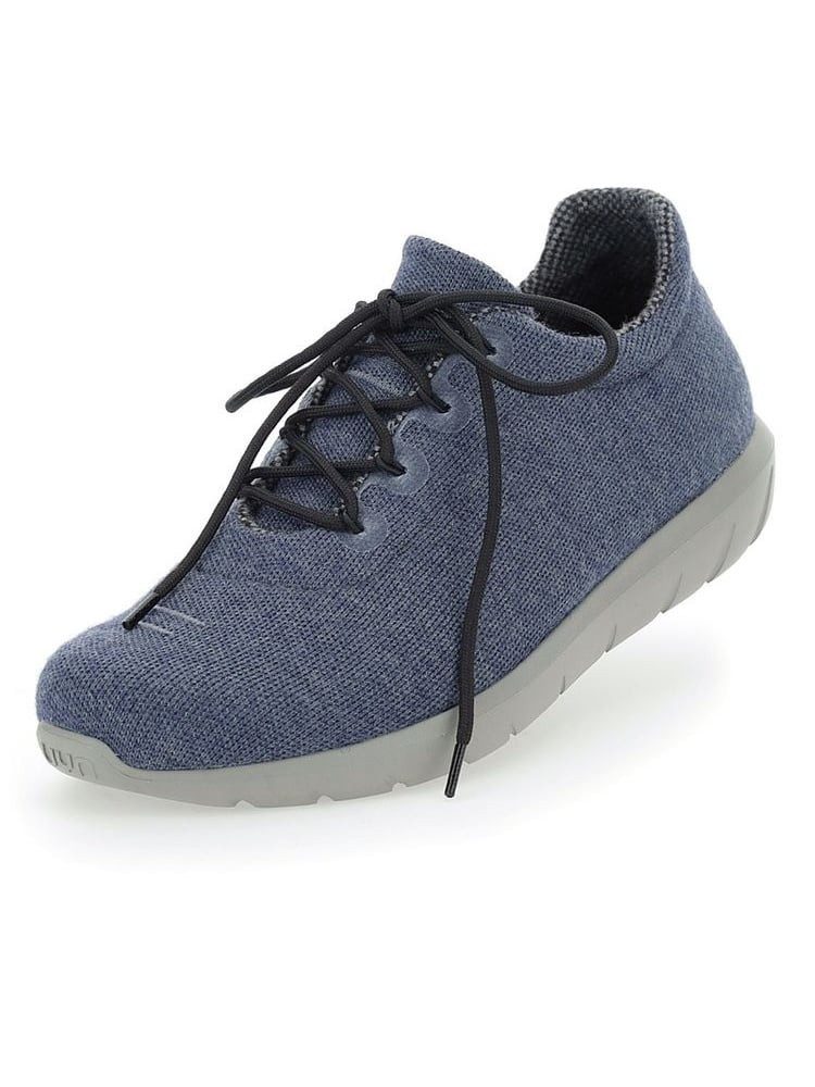 Living Cloud (Merinowolle, leicht und flexibel) blau melange Herren Sneaker