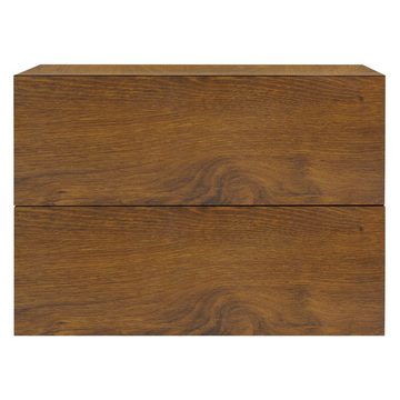 ML-DESIGN Nachttisch Kommode hängend mit 2 Schubladen Holzwerkstoff Wandmontage (1-St), Nachtschrank Braun mit griffloses öffnen Wandregal 42x29x30cm