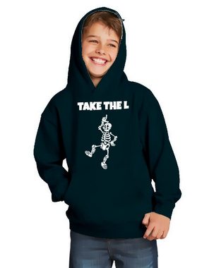 coole-fun-t-shirts Hoodie TAKE THE L Skelett Hoodie Kinder Gr. 128 140 152 164