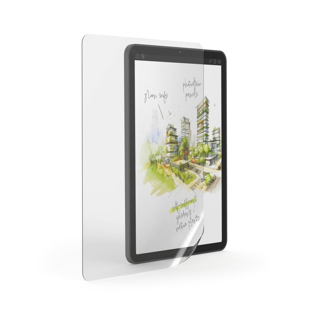 Hama Displayschutzglas Displayschutzfolie für Apple iPad Air 11 Zoll, Paperlike Schreibfolie für Apple iPad Air 11" (2024/2025/2026), Paperlike Oberfläche, 0,13 mm dünn, vollflächig haftend, flexibel