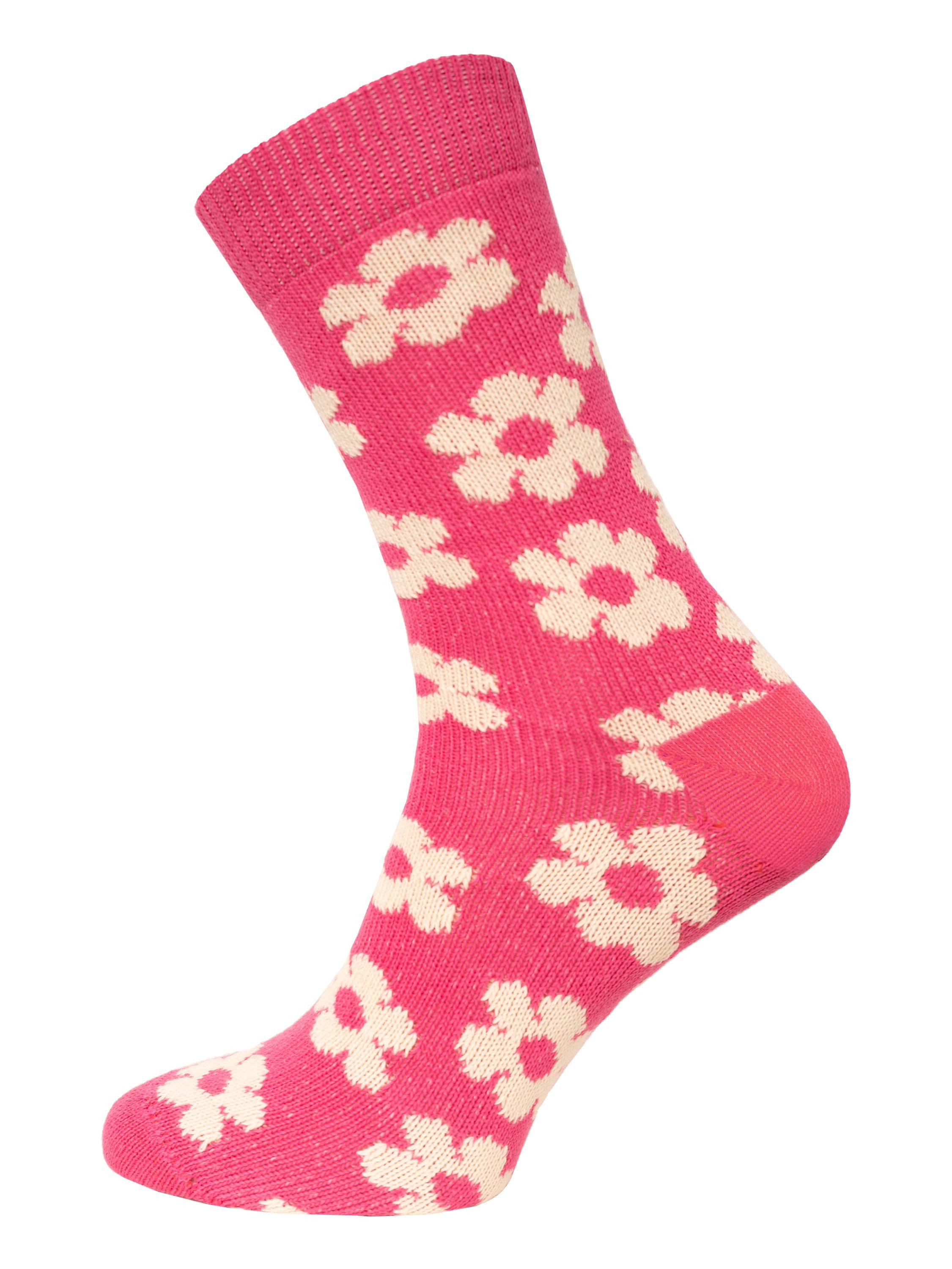 HomeOfSocks Шкарпетки Blumen Design Socke aus 90% Baumwolle Bunte Шкарпетки Blumen Muster aus 90% Baumwolle
