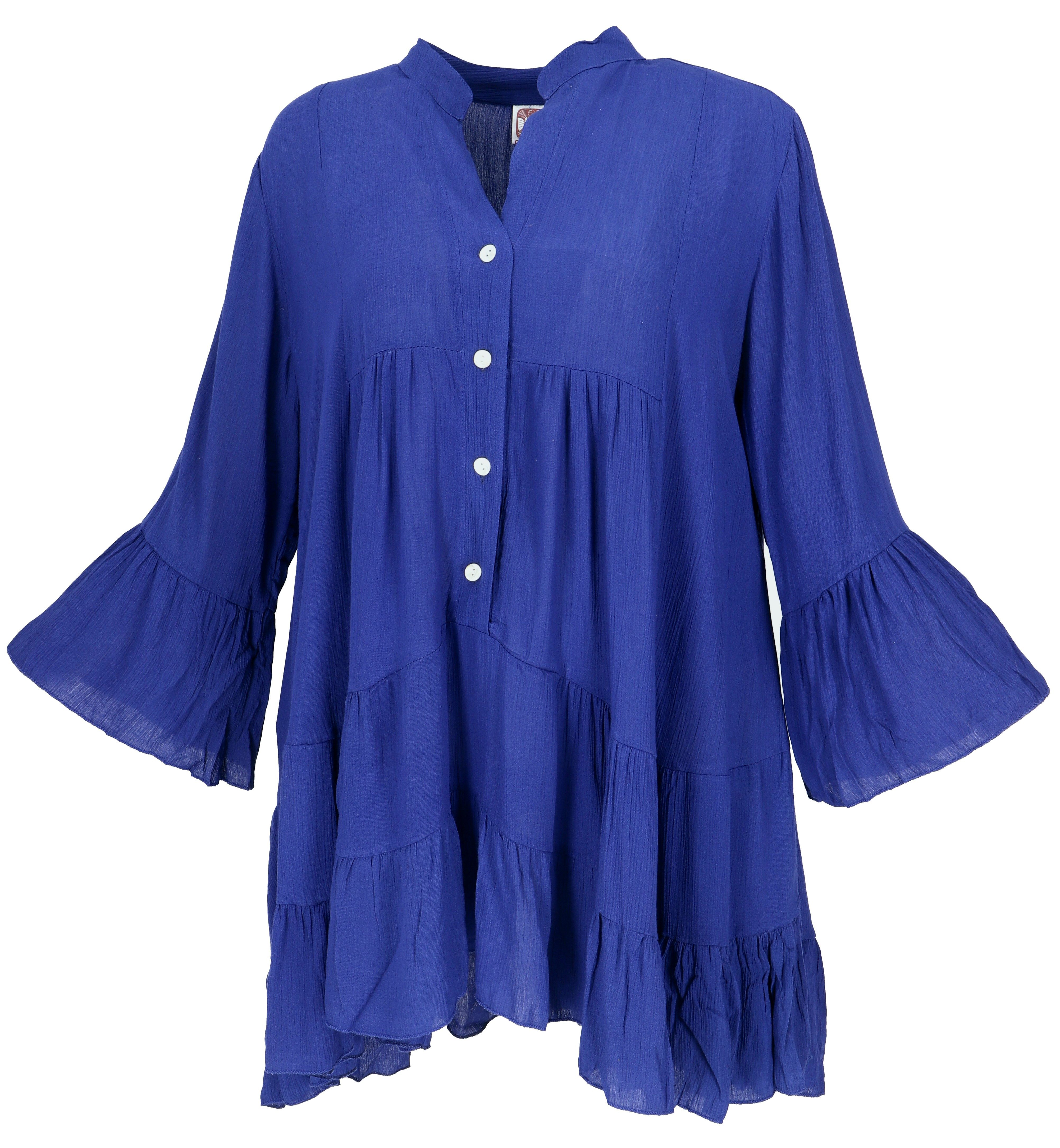Guru-Shop Midikleid Luftiges Boho Minikleid, plus size Maxitunika,.. alternative Bekleidung – Bild 3 von 5